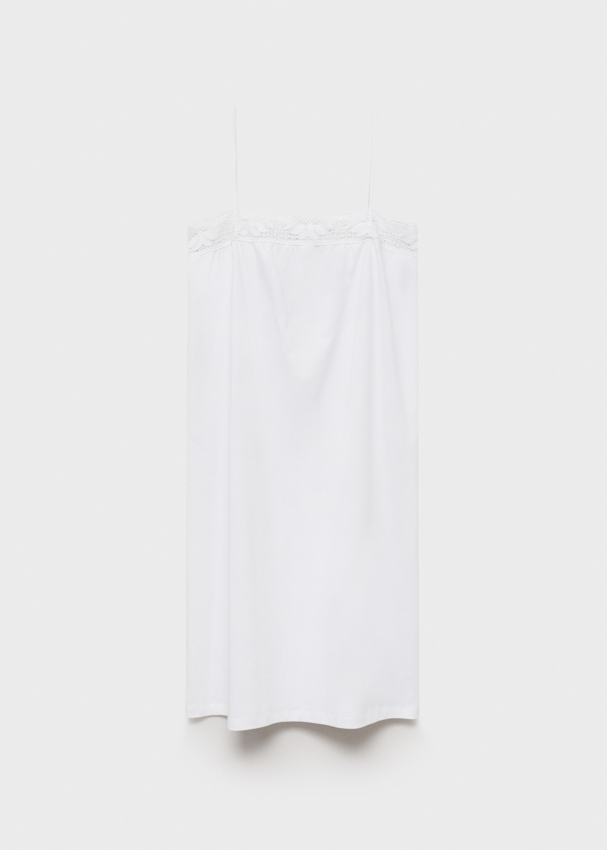 Cotton nightgown with lace detail - Article without model