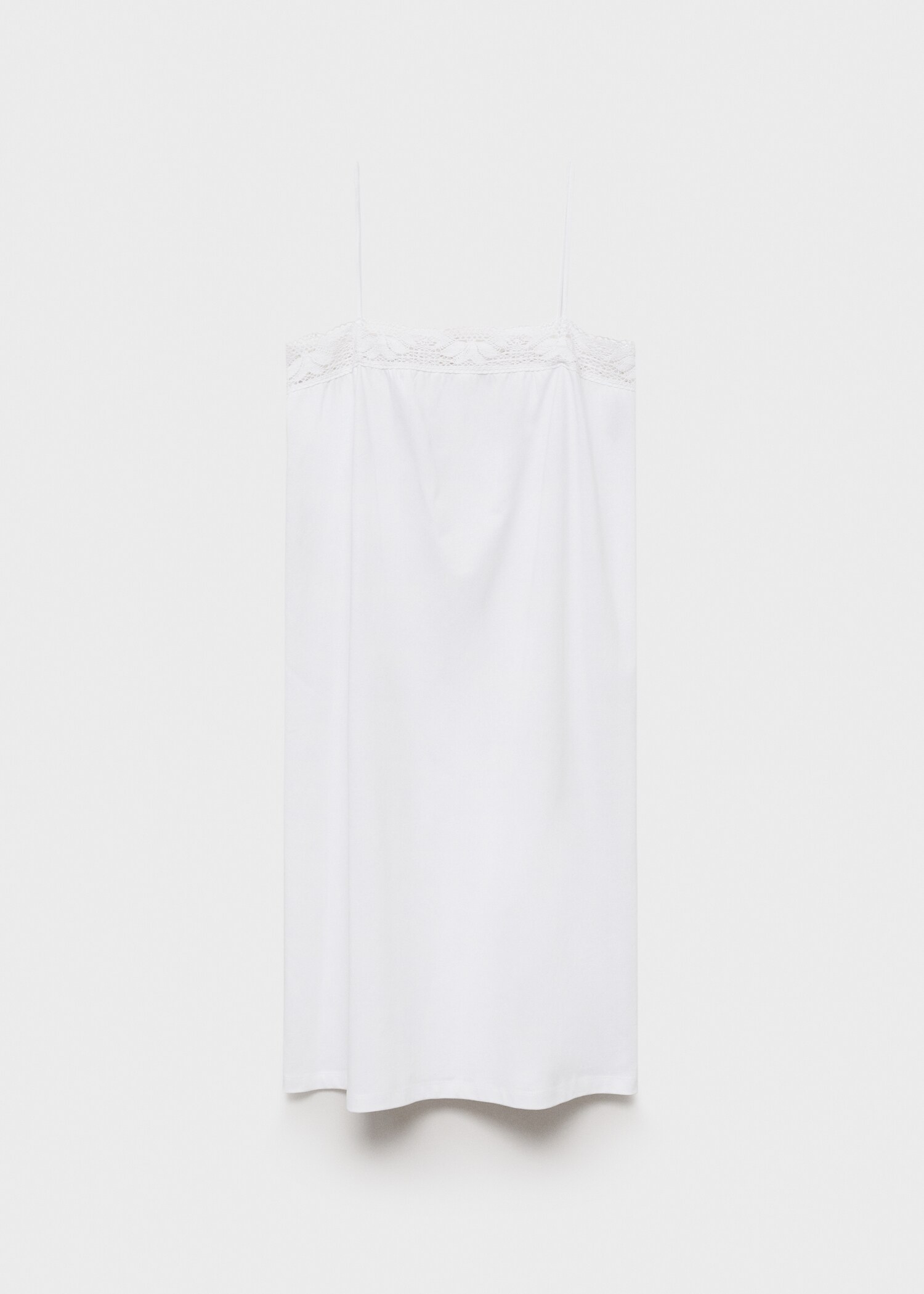 Cotton nightgown with lace detail - Article without model