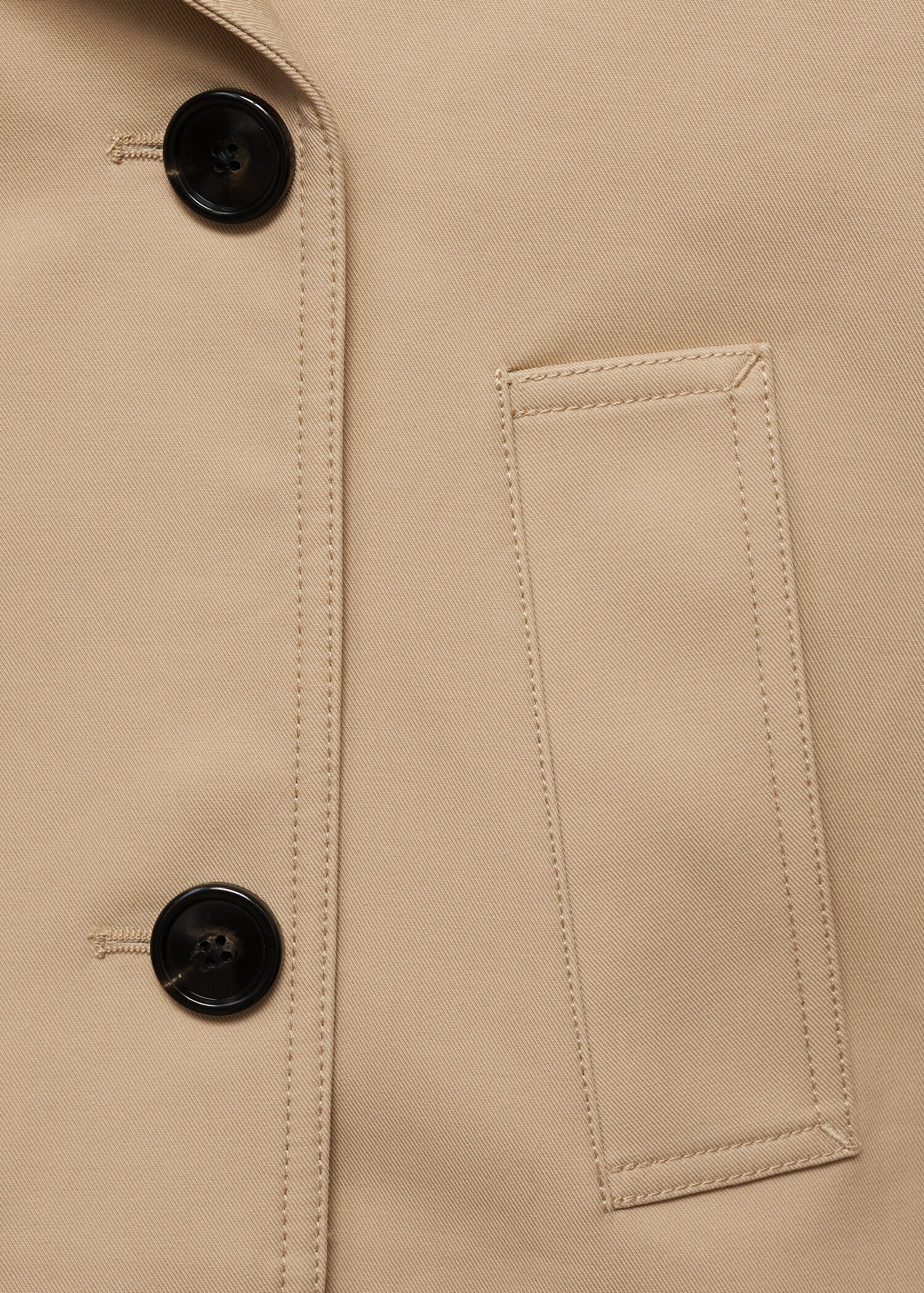 Cotton double-breasted cropped trench coat - Details of the article 8