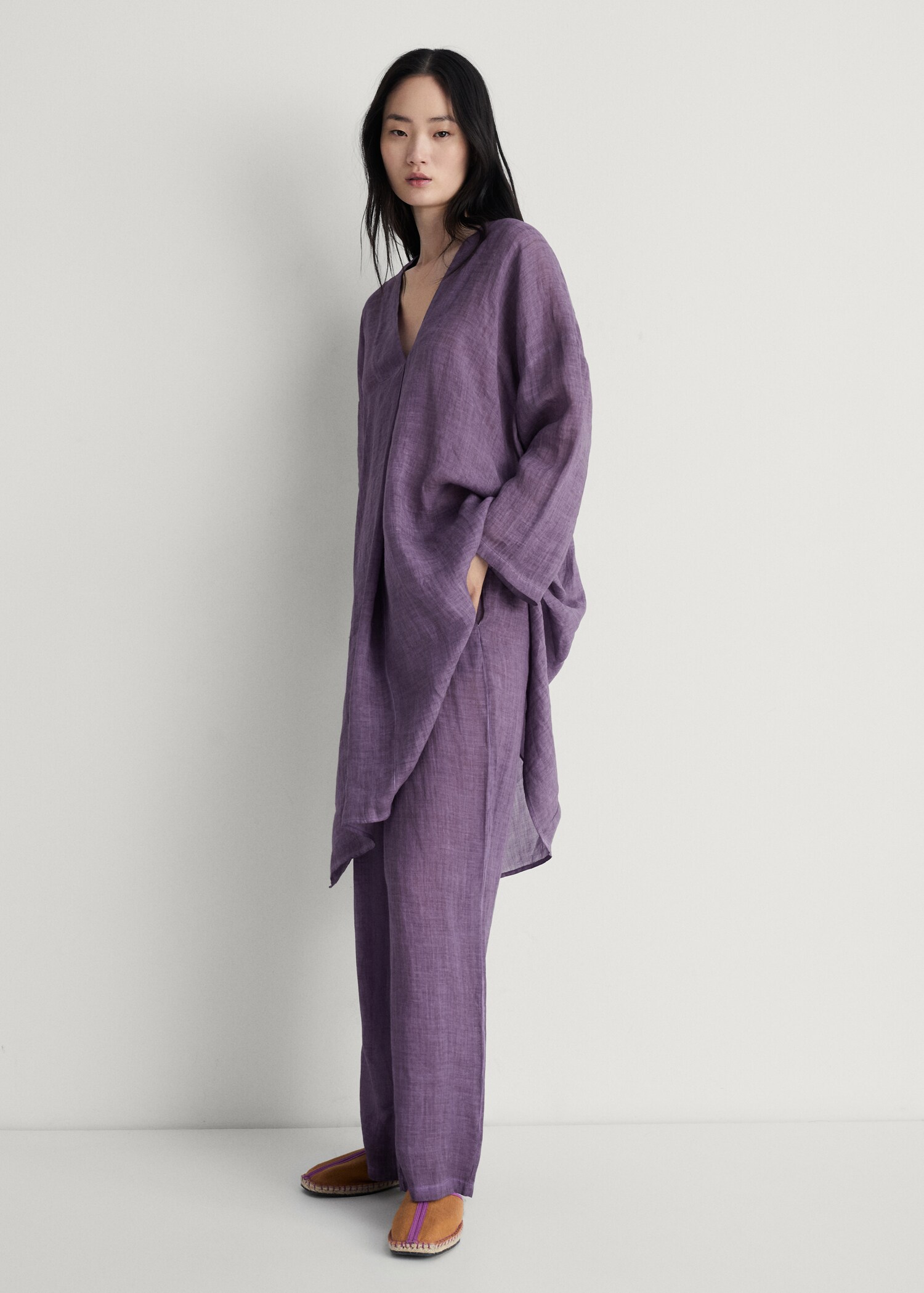 Pantalon en ramie design overdyed - Détail de l'article 1