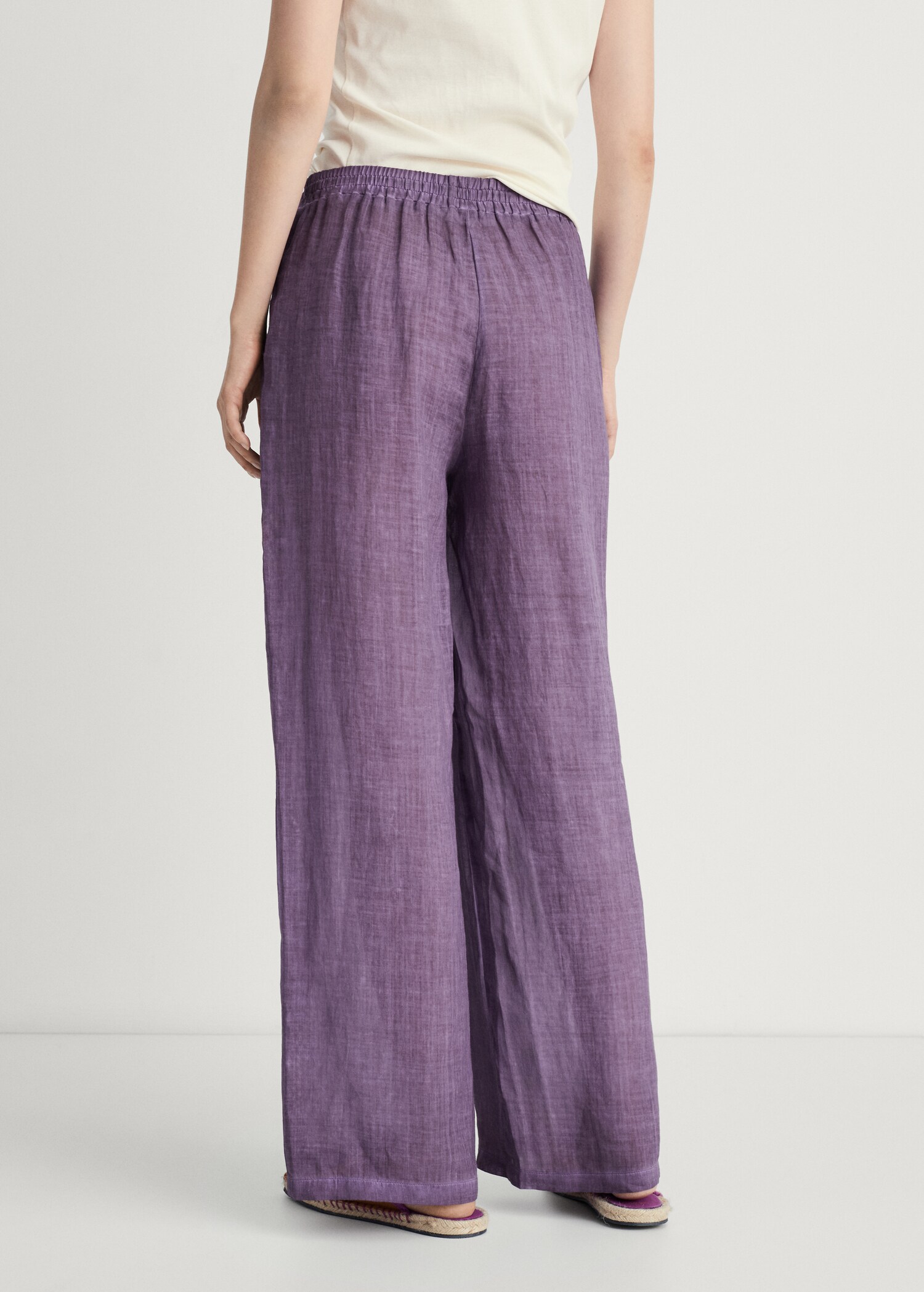 Pantalon en ramie design overdyed - Verso de l’article