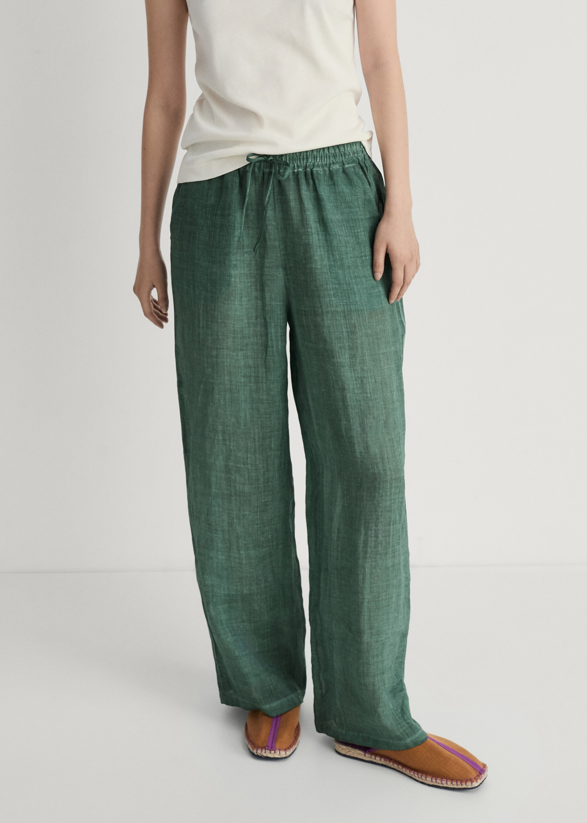 กางเกงผ้าแรมมี่ดีไซน์ overdyed - เครื่องบินขนาดกลาง
