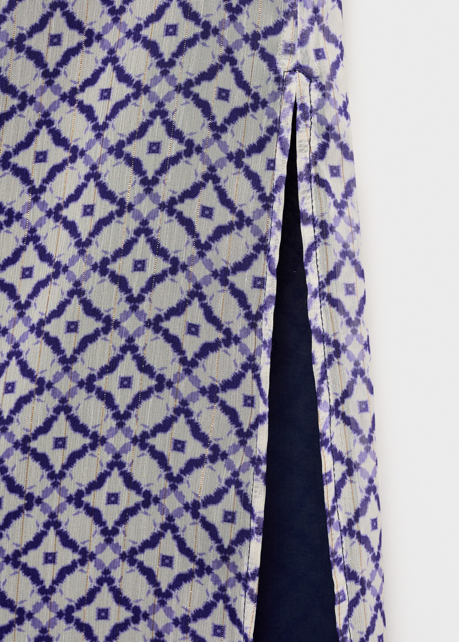 Vestido estampado cuello halter - Detalle del artículo 0