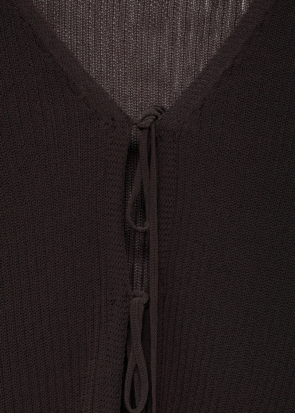 Rib-knit cardigan with bows