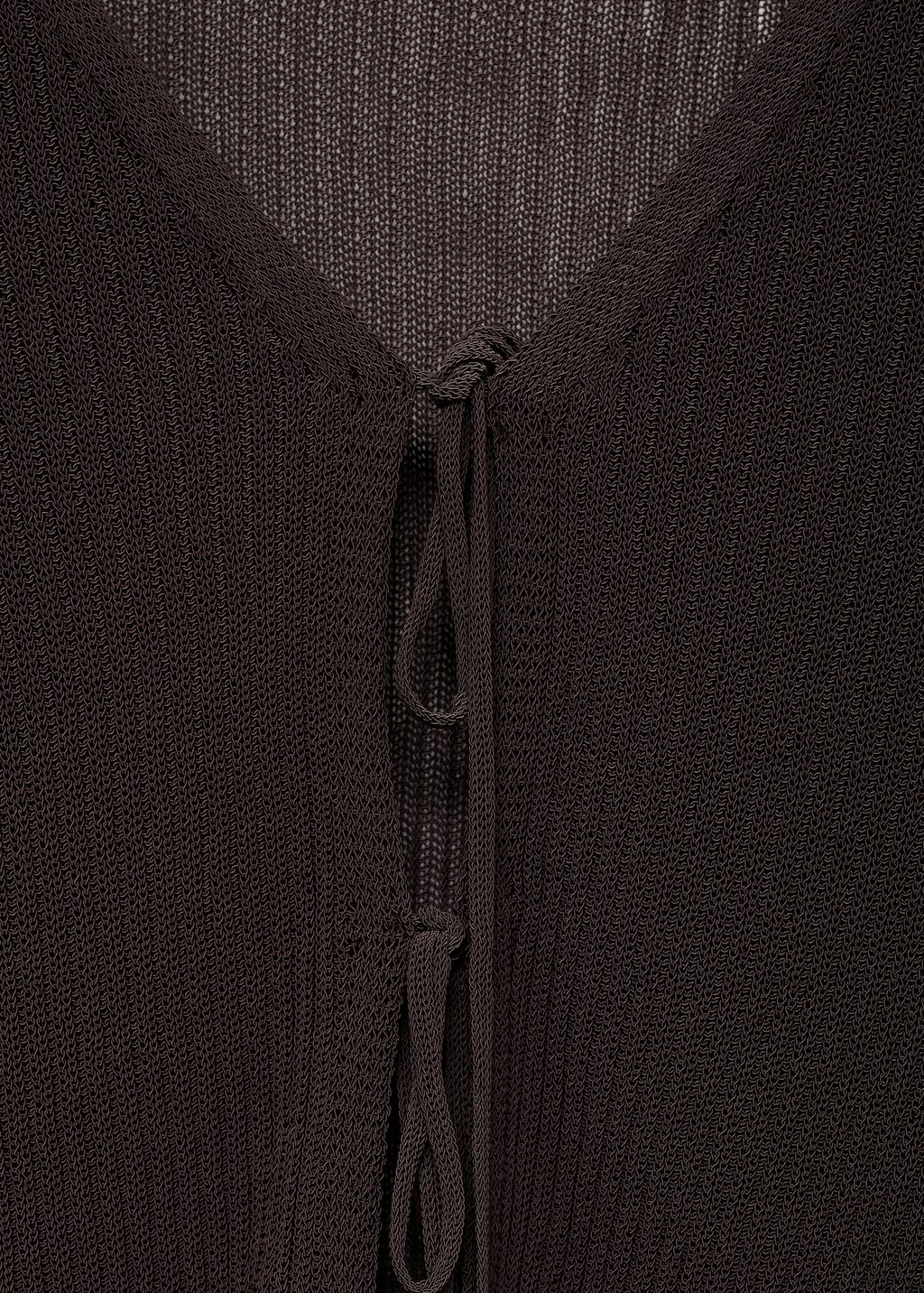 Rib-knit cardigan with bows