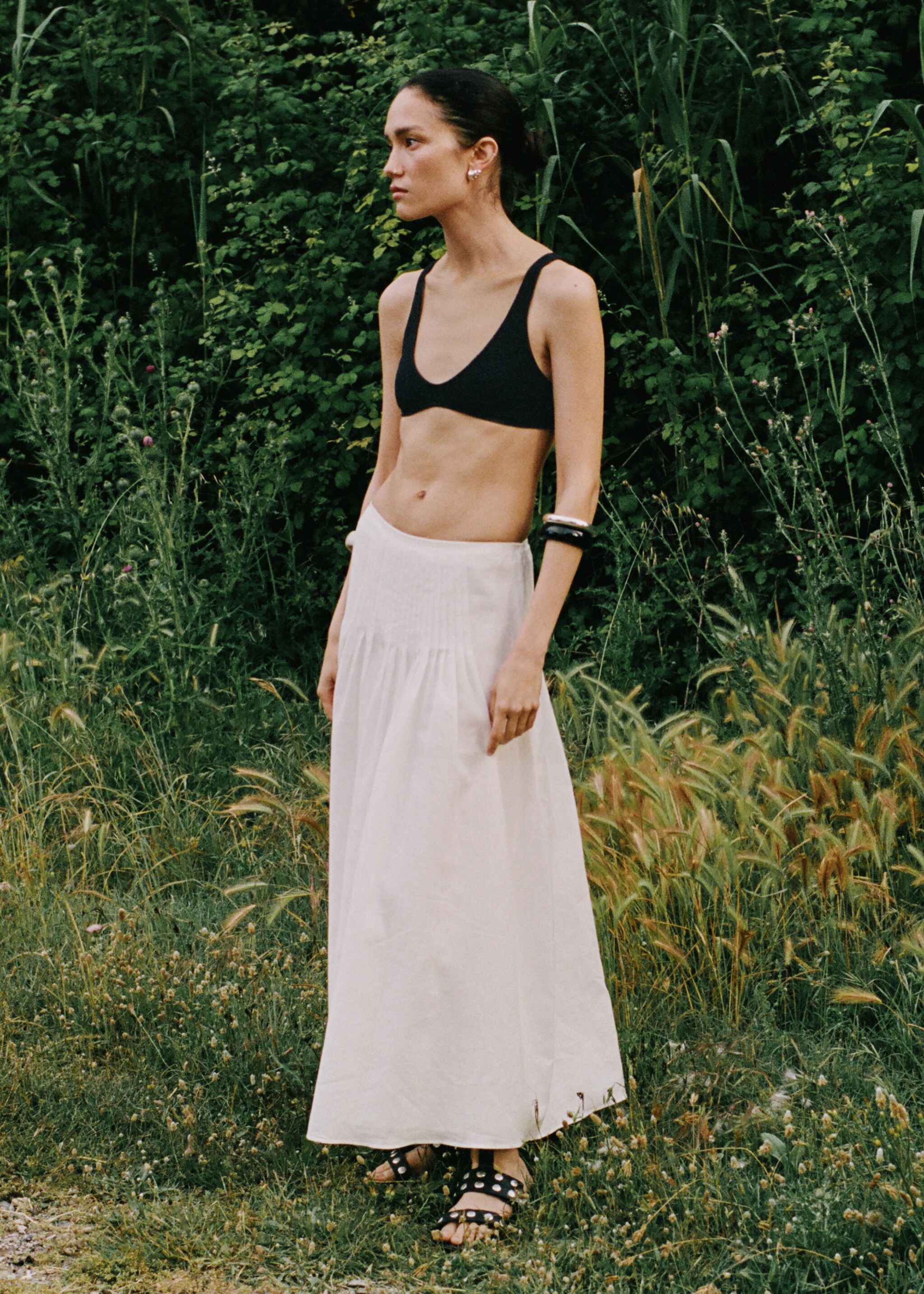 Ramie pleated skirt - Details of the article 6
