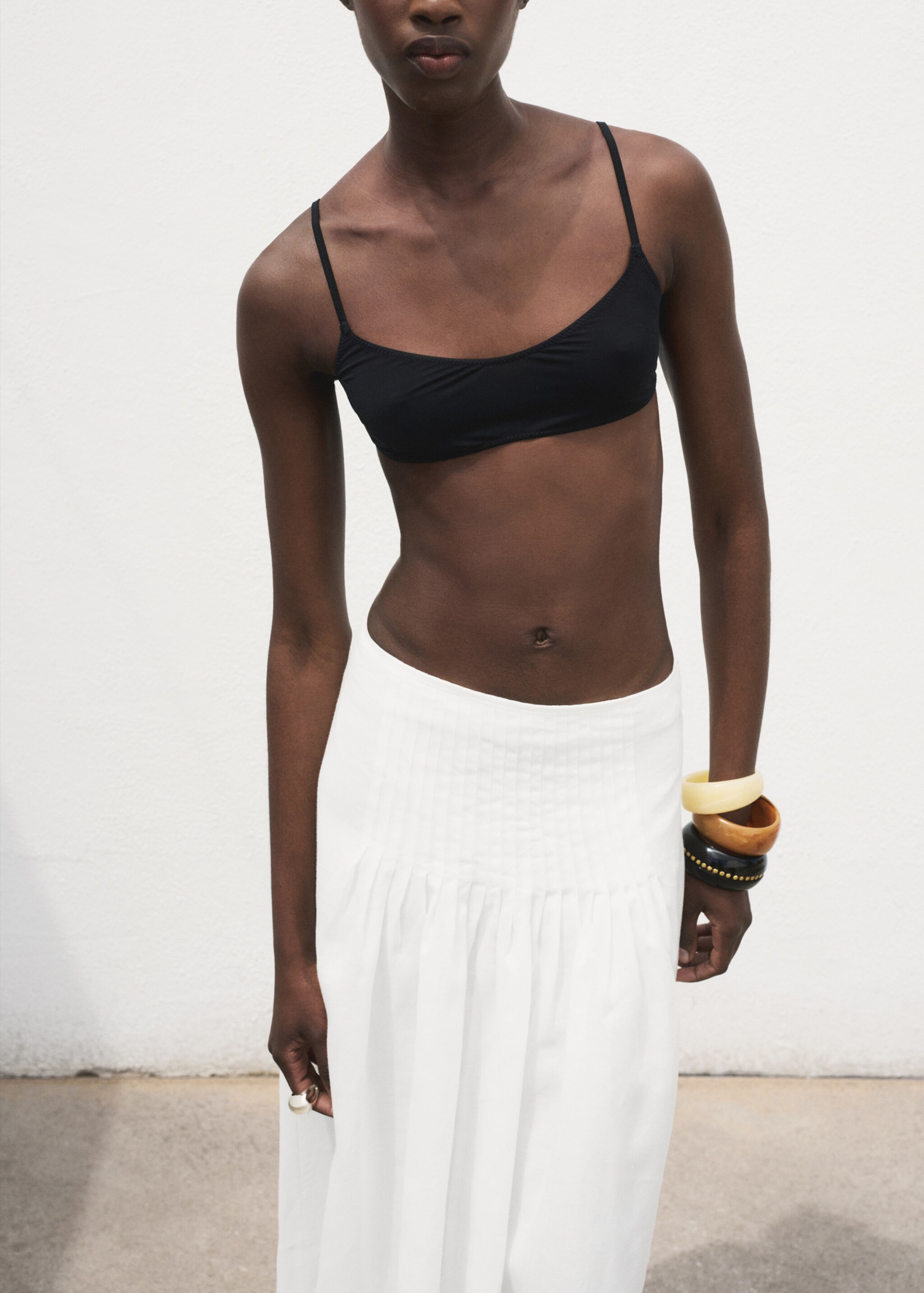 Ramie pleated skirt - Details of the article 7