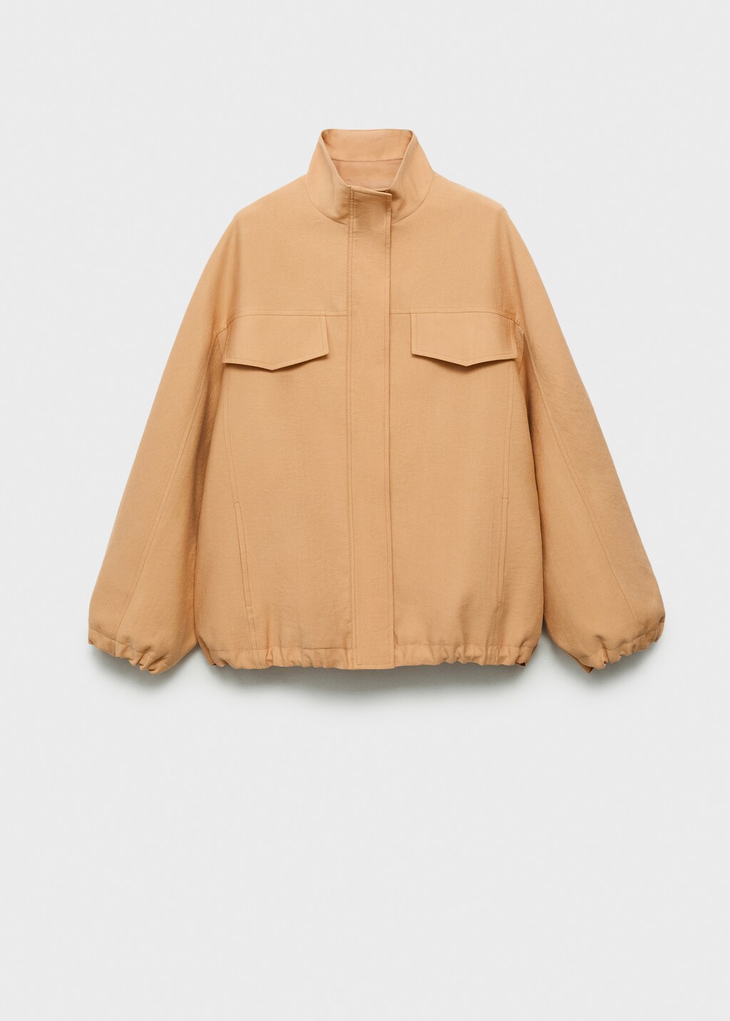 Oversized lyocell jacket with pockets