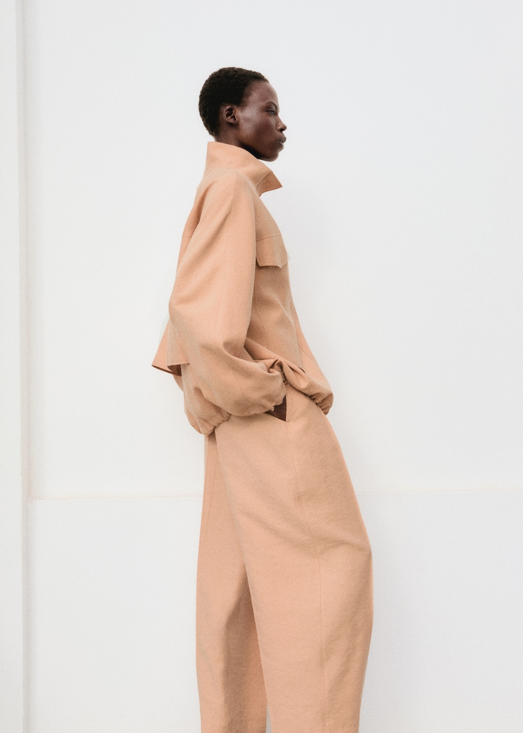 Oversized lyocell jacket with pockets