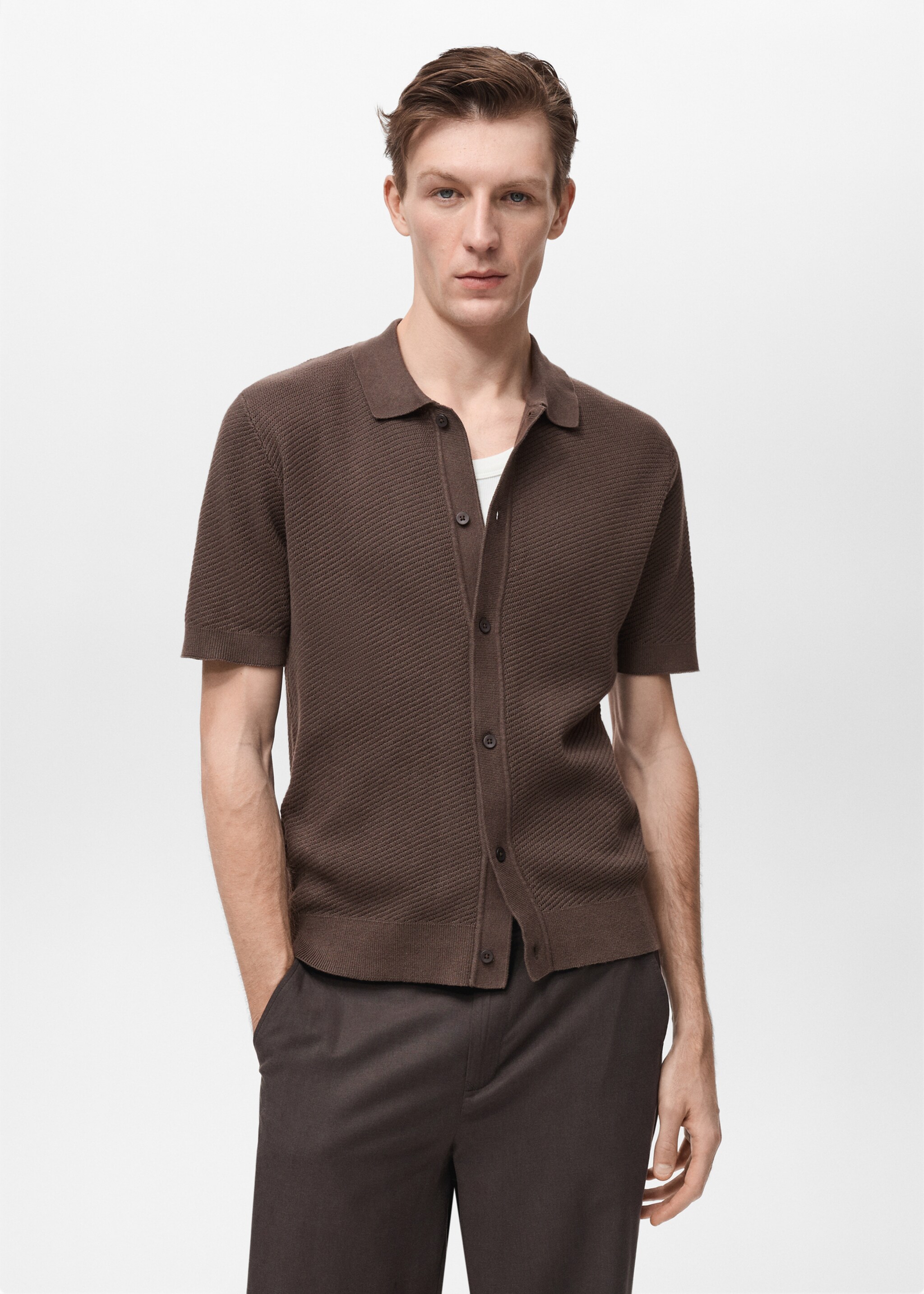 Camisa punto calado estructura - Plano medio