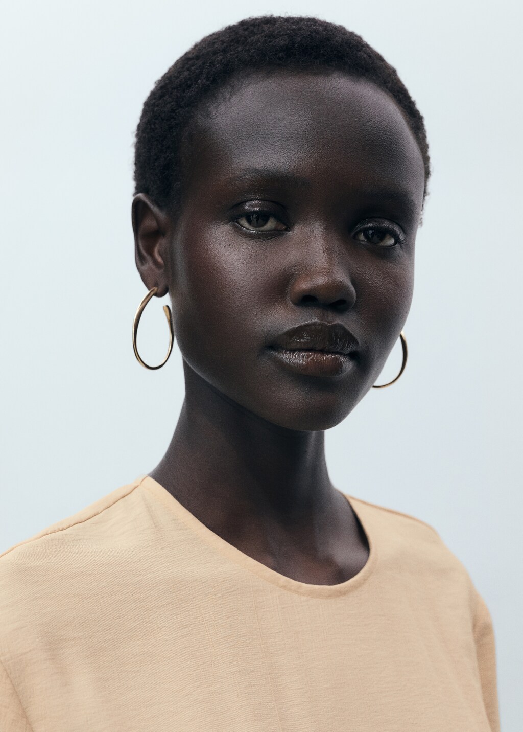 Straight-fit short-sleeved jumpsuit with belt