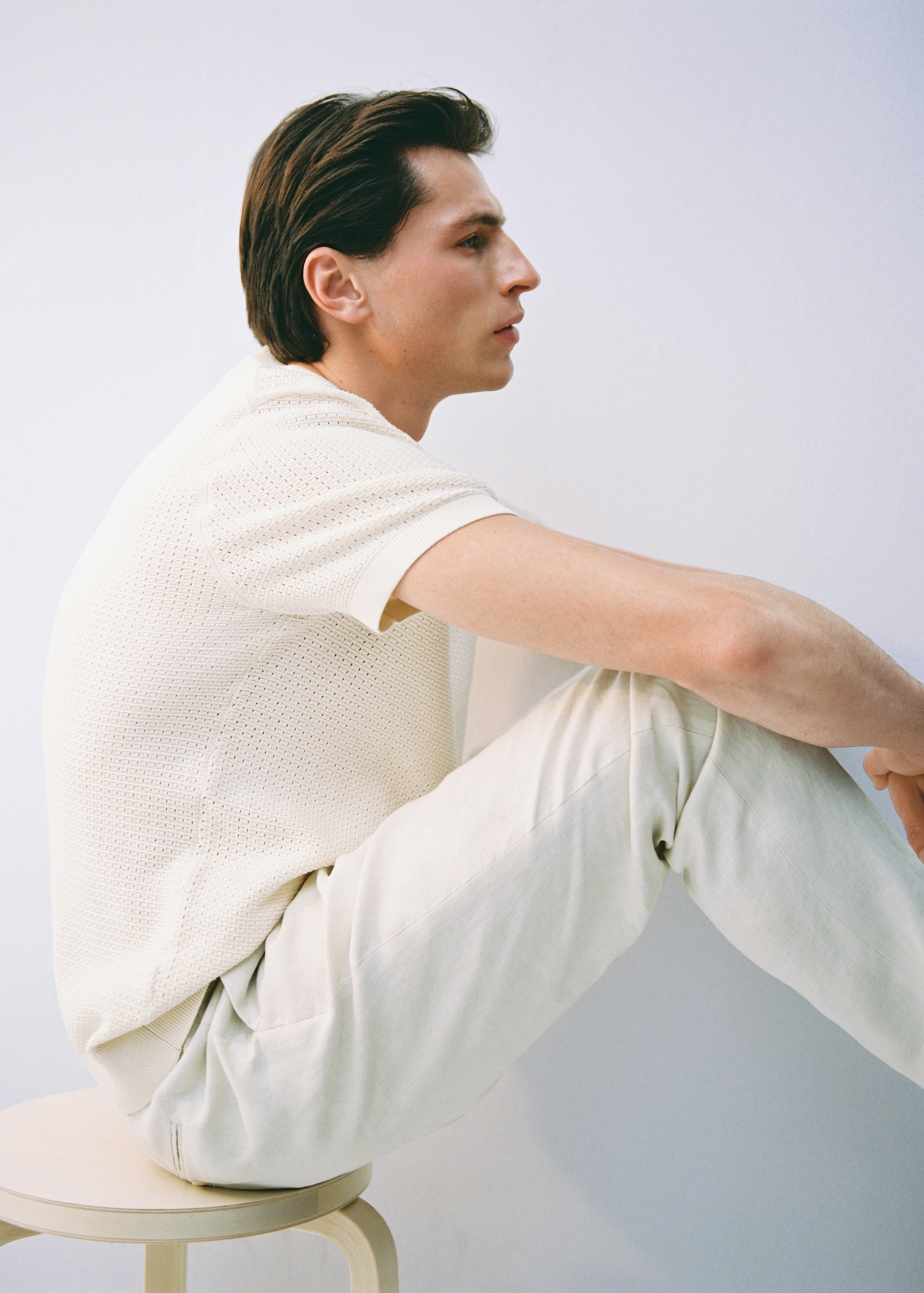 Openwork knitted cotton t-shirt - Details of the article 5