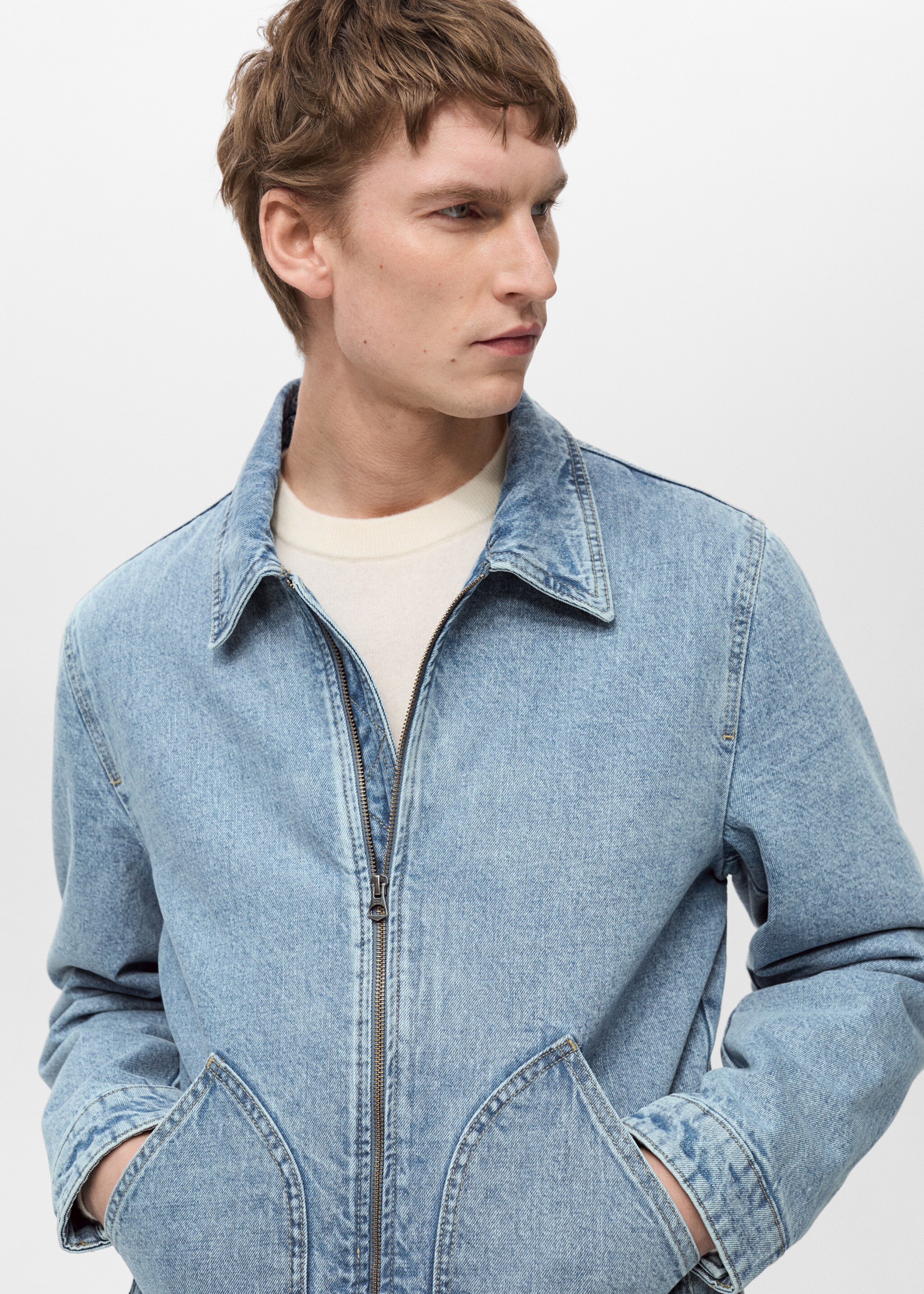 Quilted denim jacket - Details of the article 1
