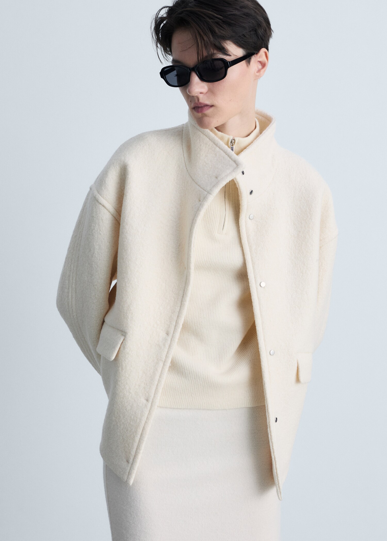 Wolljacke mit Rollkragen - Mittlere Ansicht