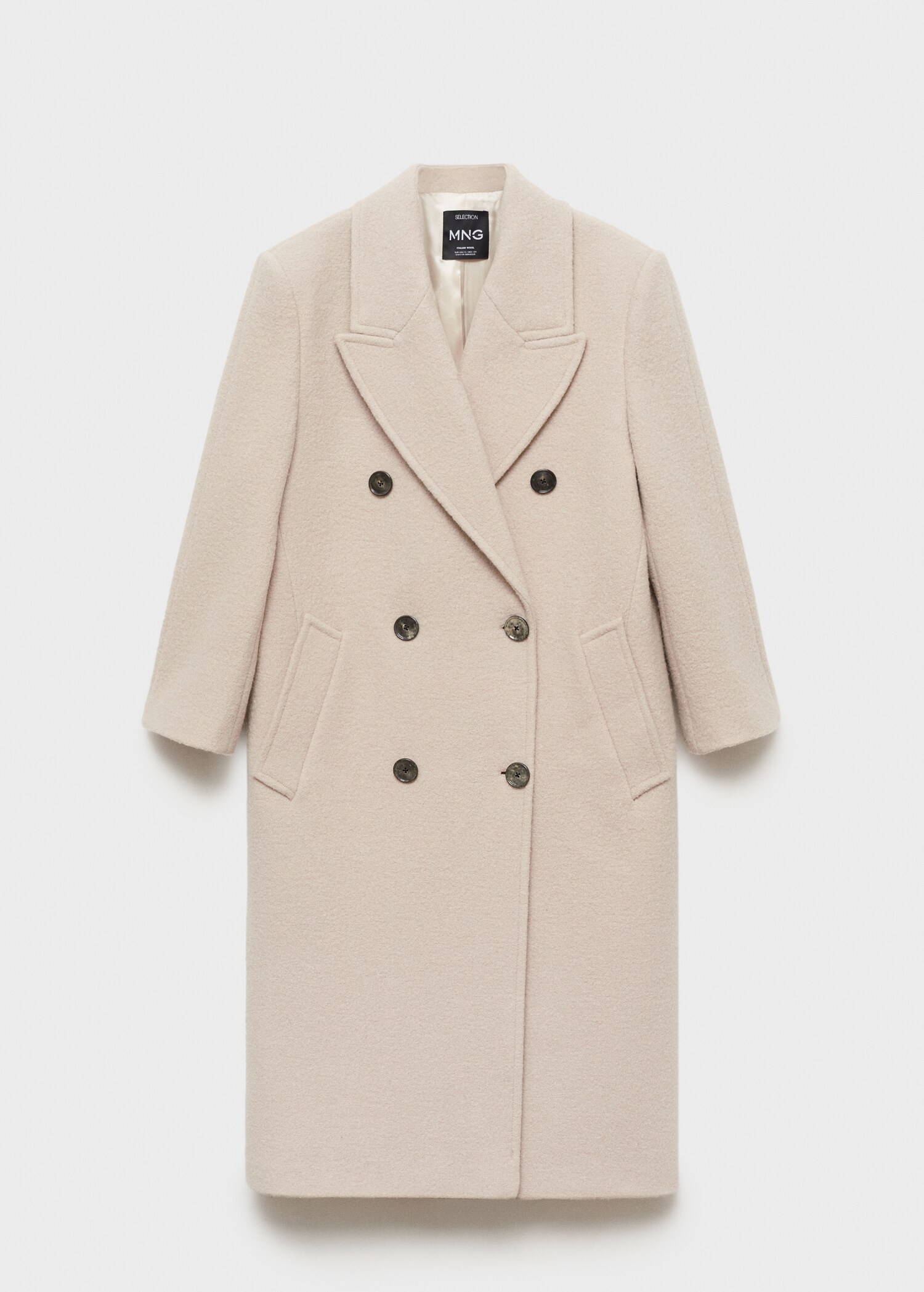 Structured virgin wool coat - Article without model