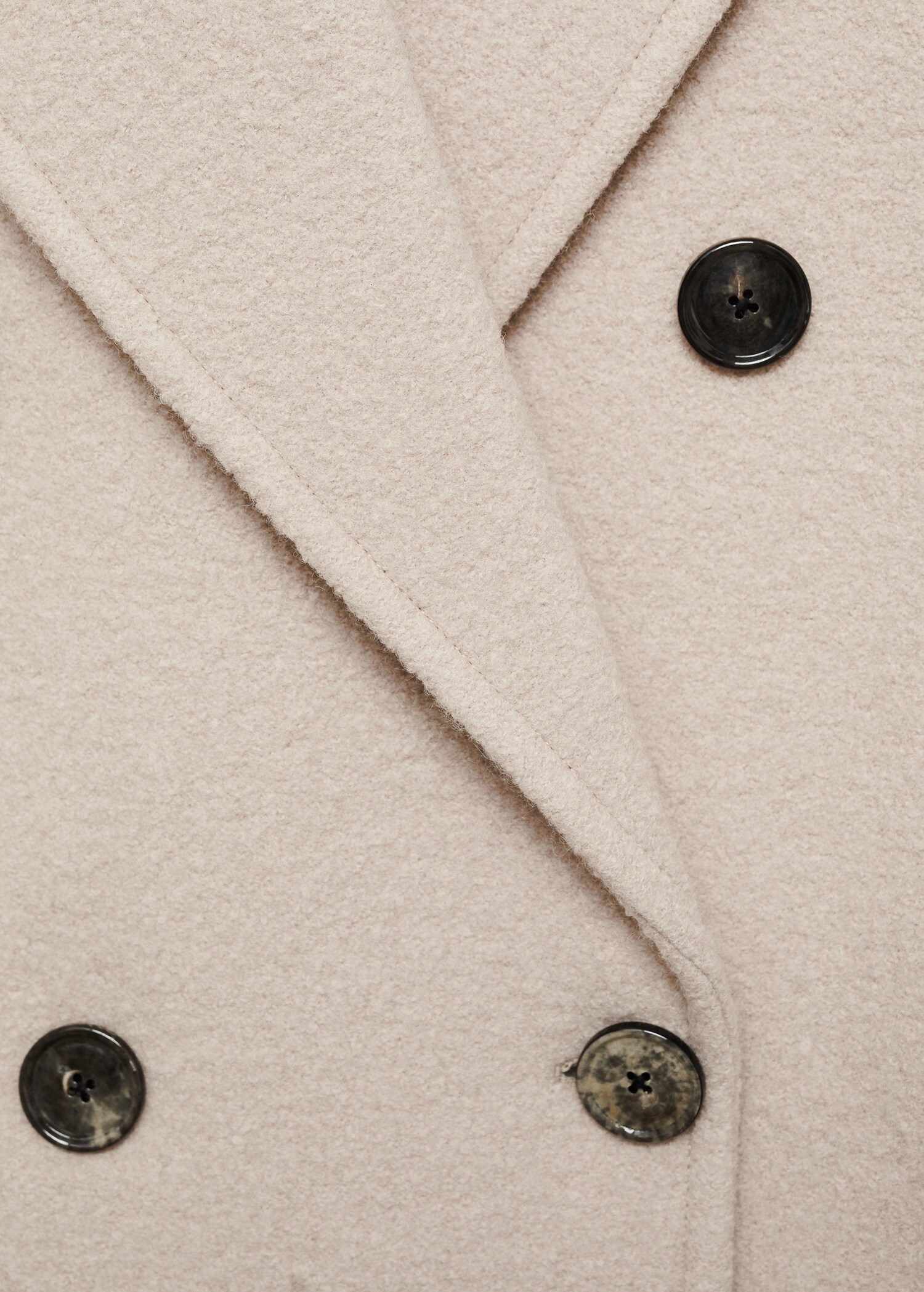 Structured virgin wool coat - Details of the article 0
