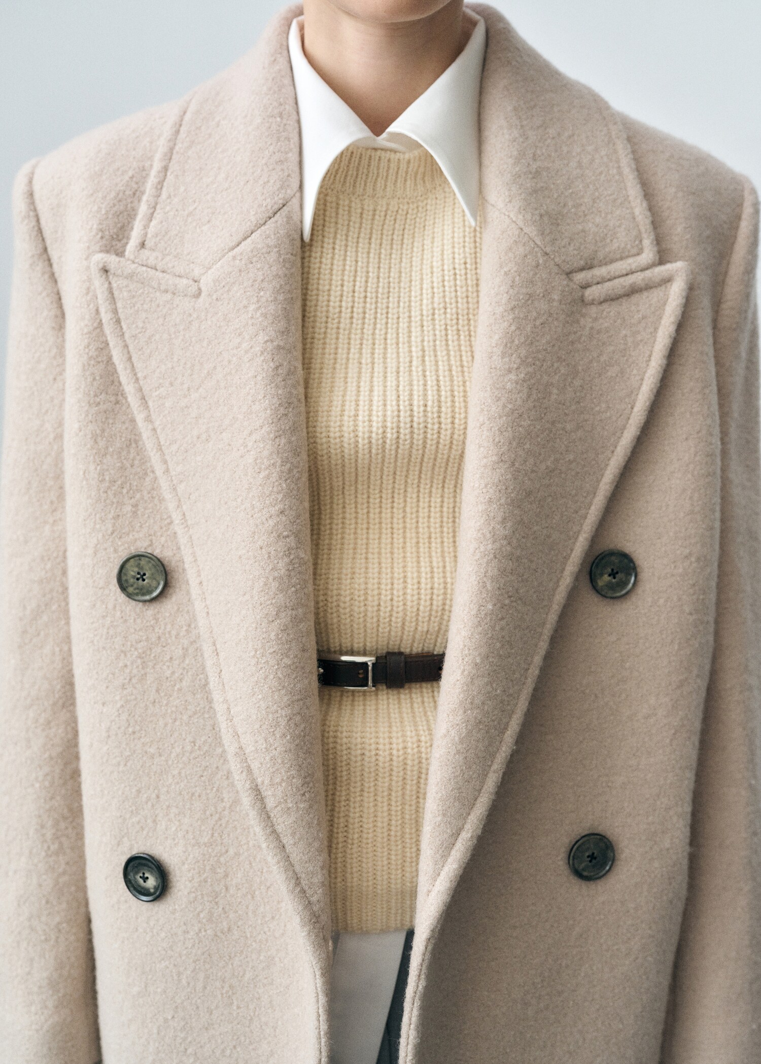 Structured virgin wool coat - Details of the article 6