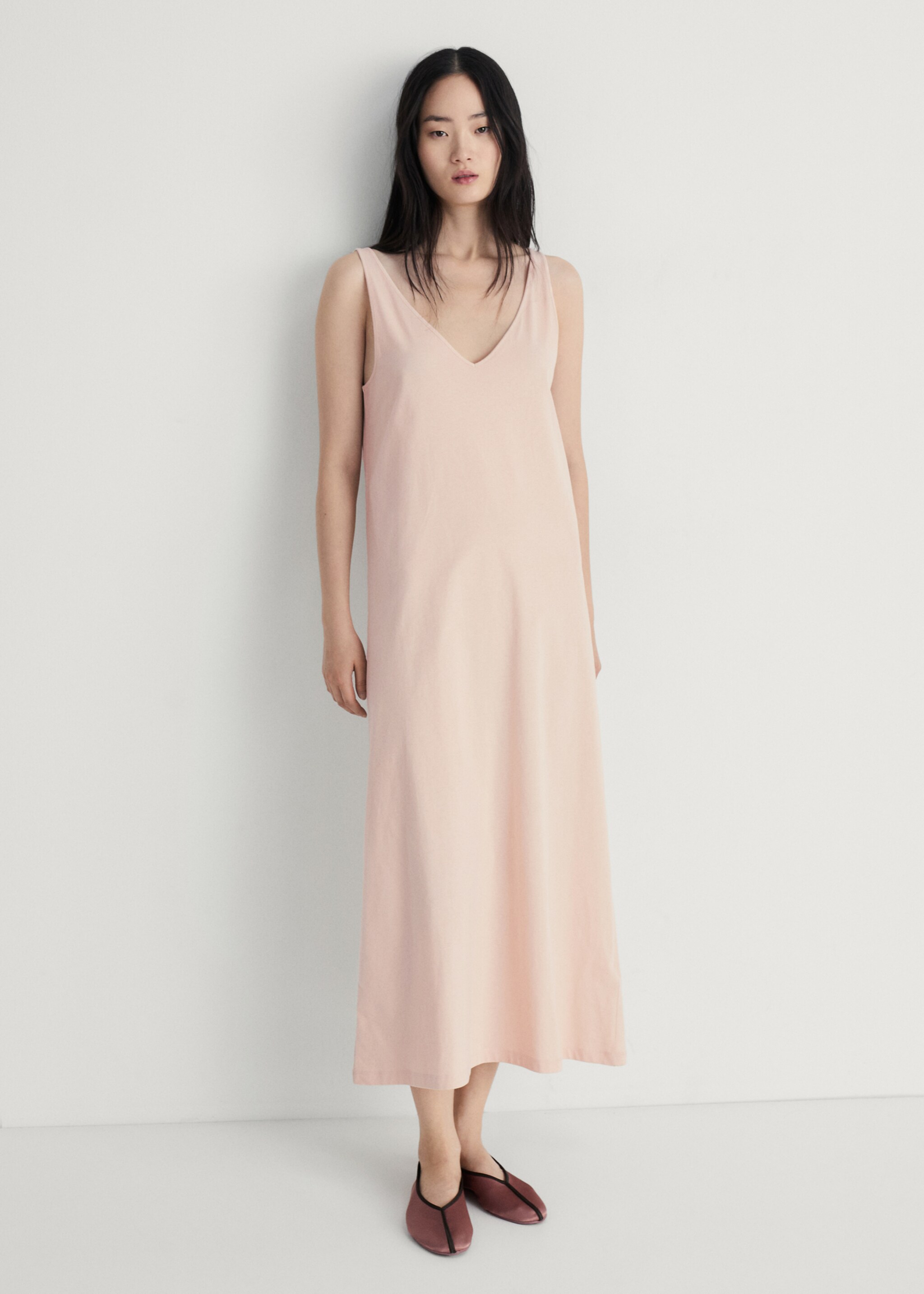 Cotton dress with soft finish - General plane