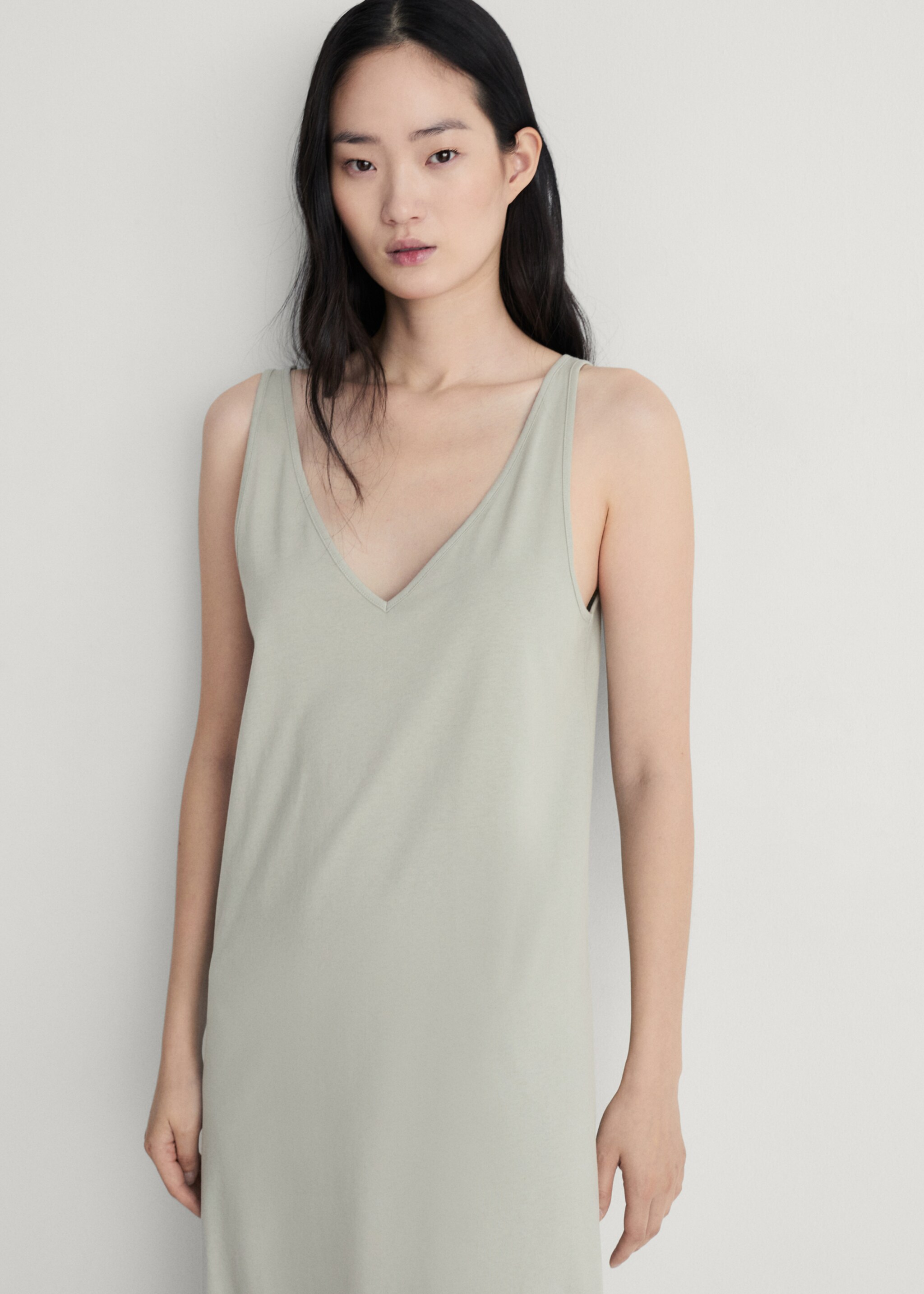 Cotton dress with soft finish - Medium plane