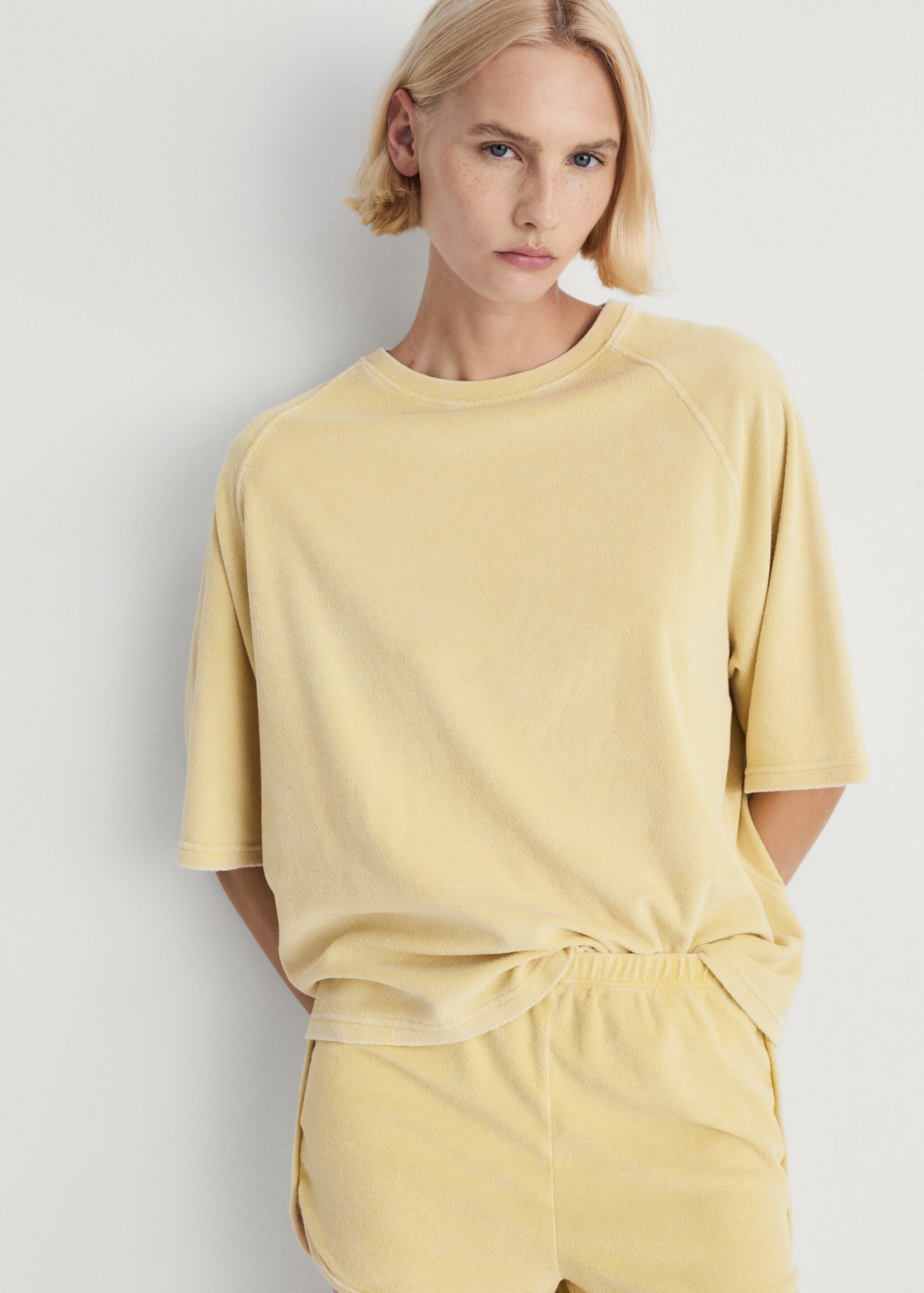 Terry cotton overdyed sweatshirt - Medium plane