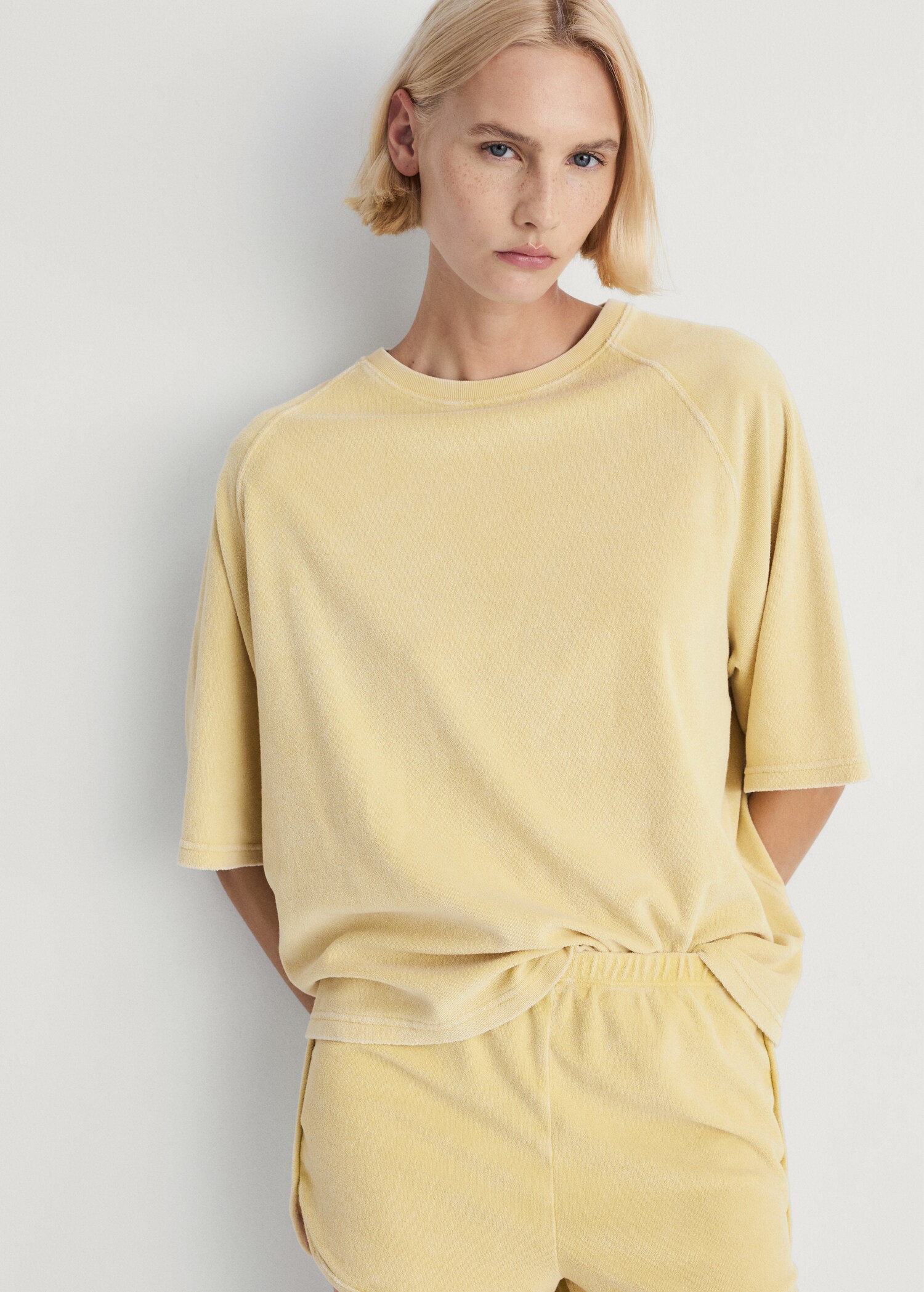Terry cotton overdyed sweatshirt - Medium plane