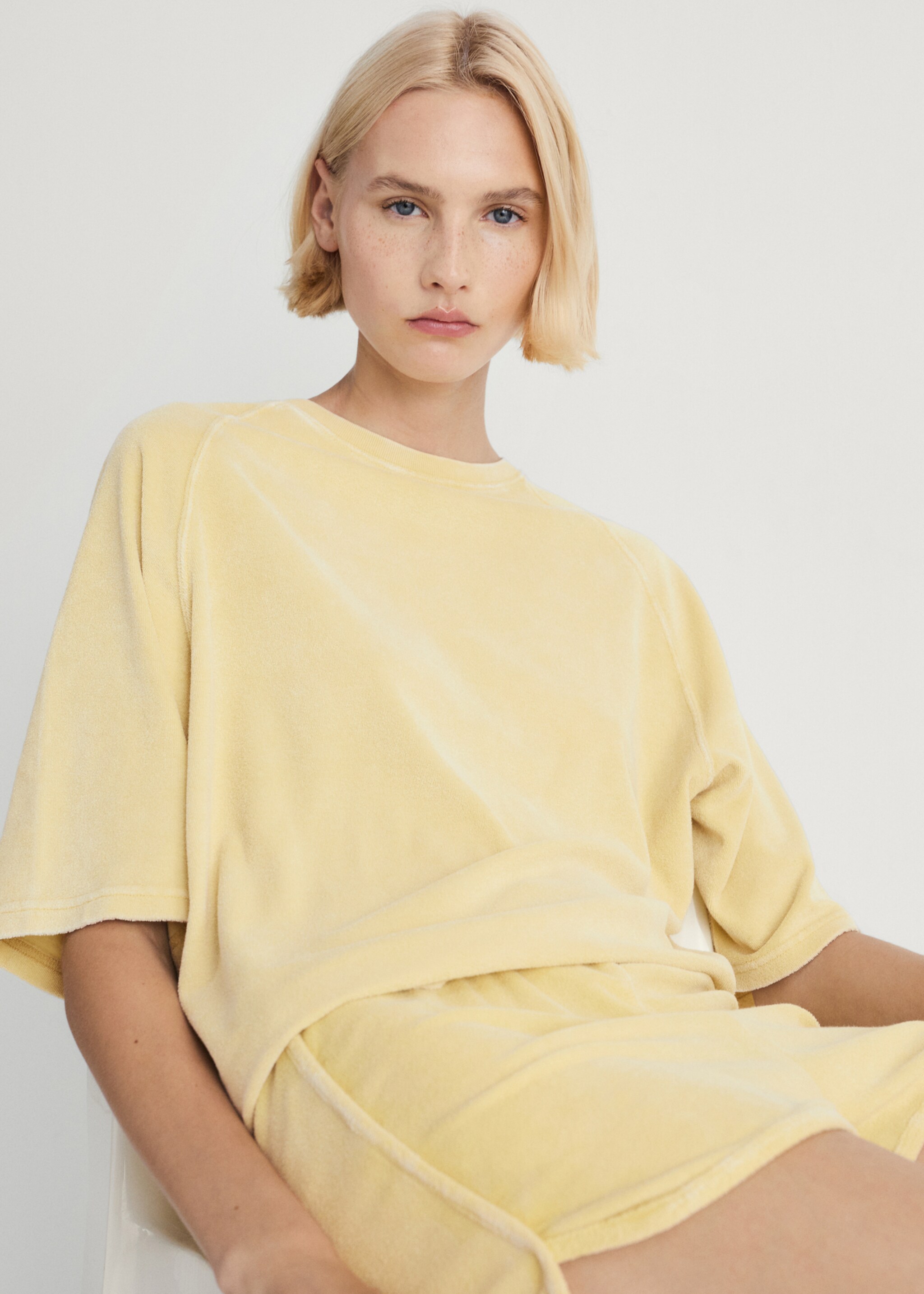 Terry cotton overdyed sweatshirt - Details of the article 2