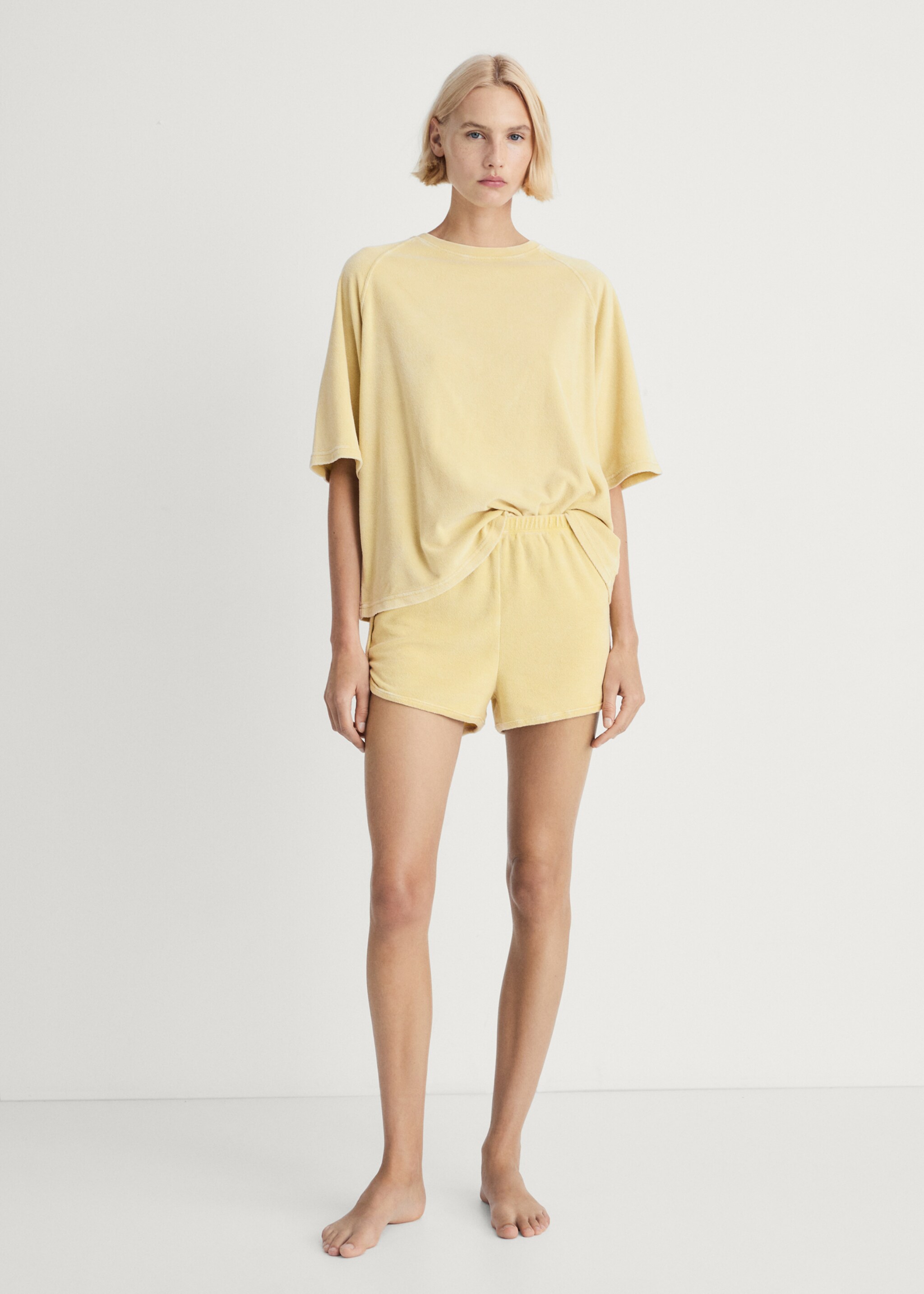 Terry cotton overdyed sweatshirt - General plane