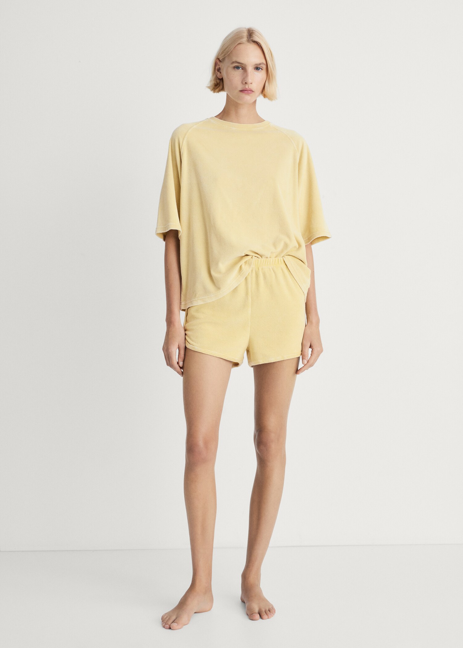 Terry cotton overdyed sweatshirt - General plane
