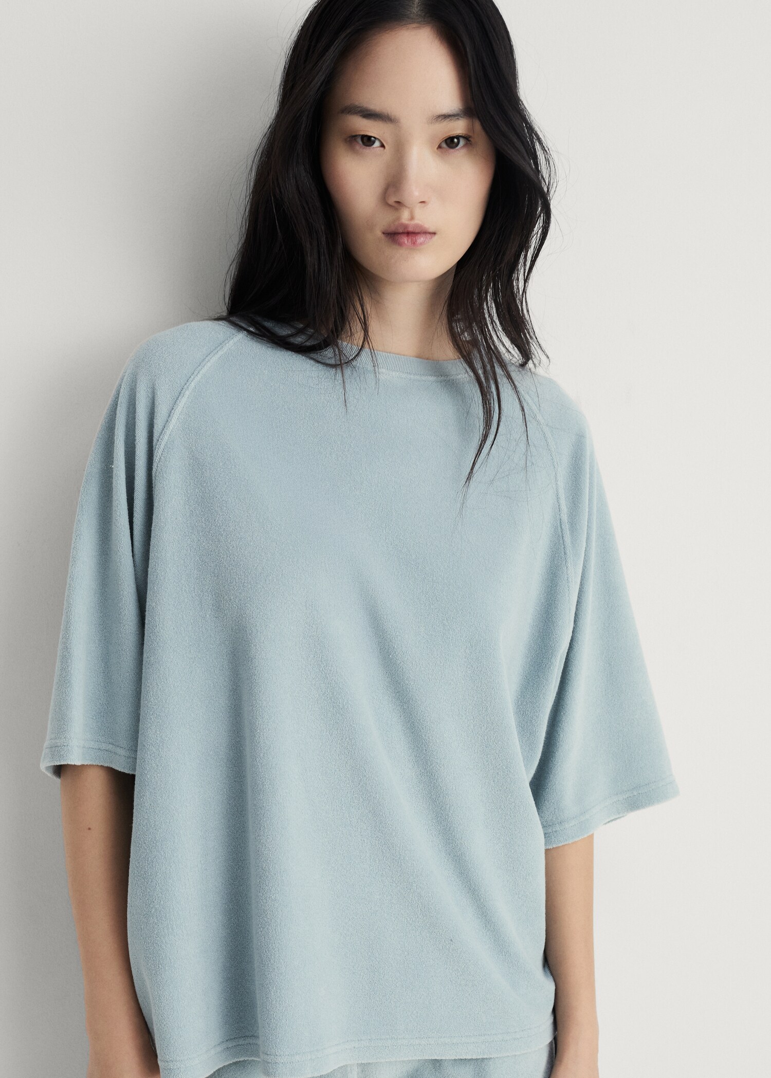 Terry cotton overdyed sweatshirt - Medium plane