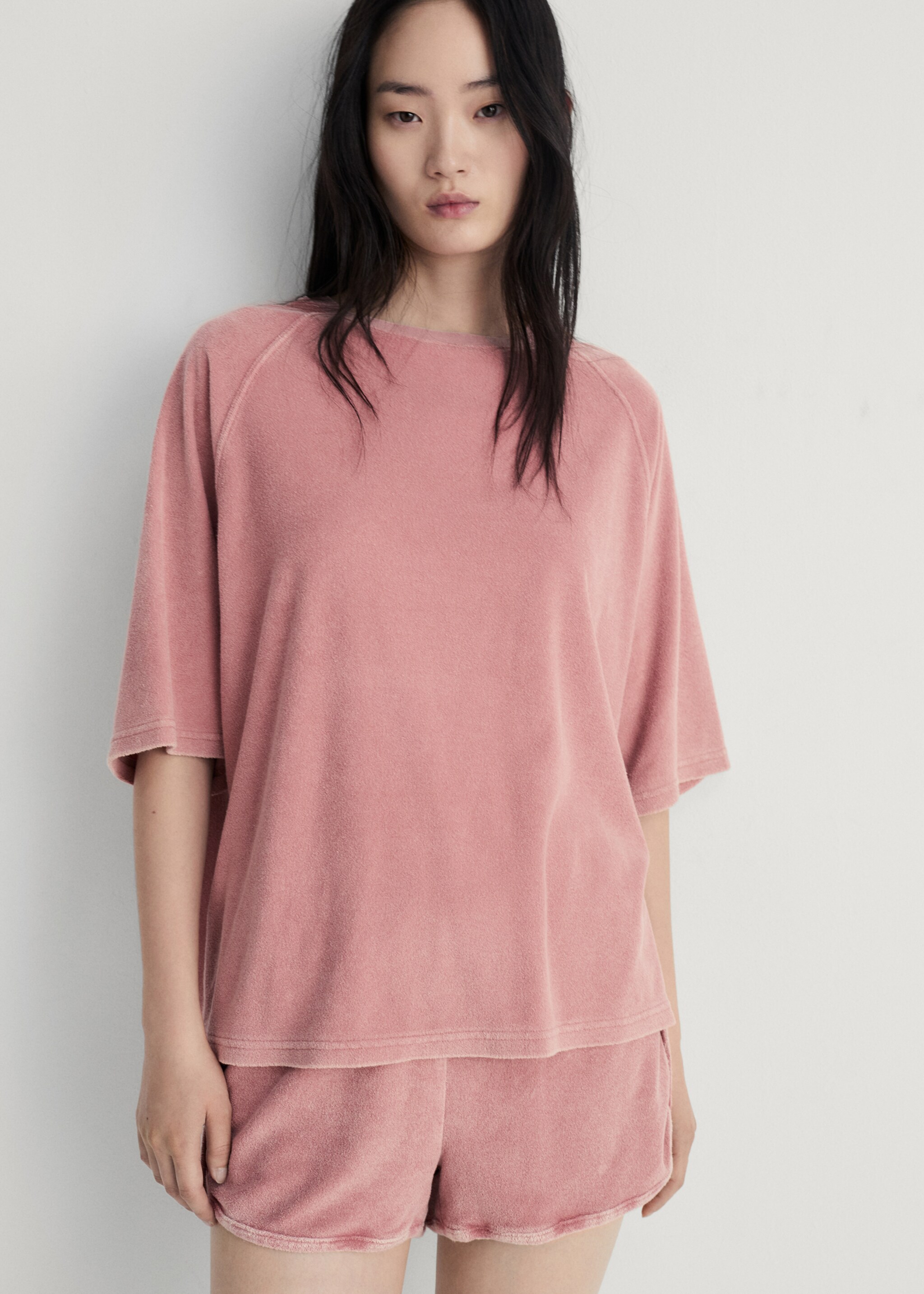 Terry cotton overdyed sweatshirt - Medium plane