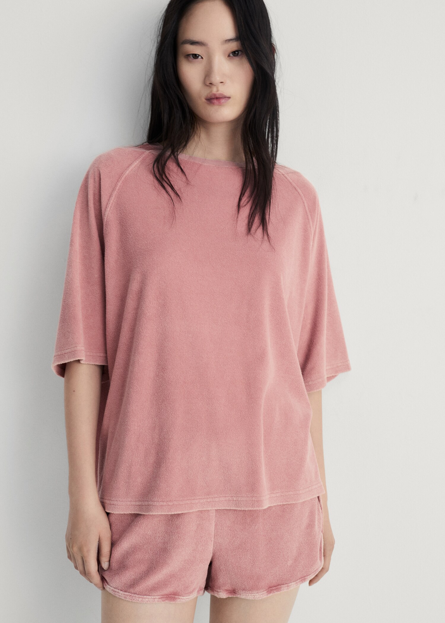 Terry cotton overdyed sweatshirt - Medium plane