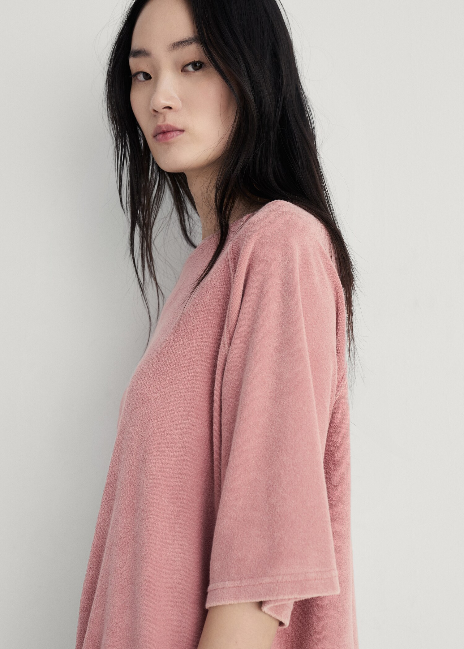 Terry cotton overdyed sweatshirt - Details of the article 4