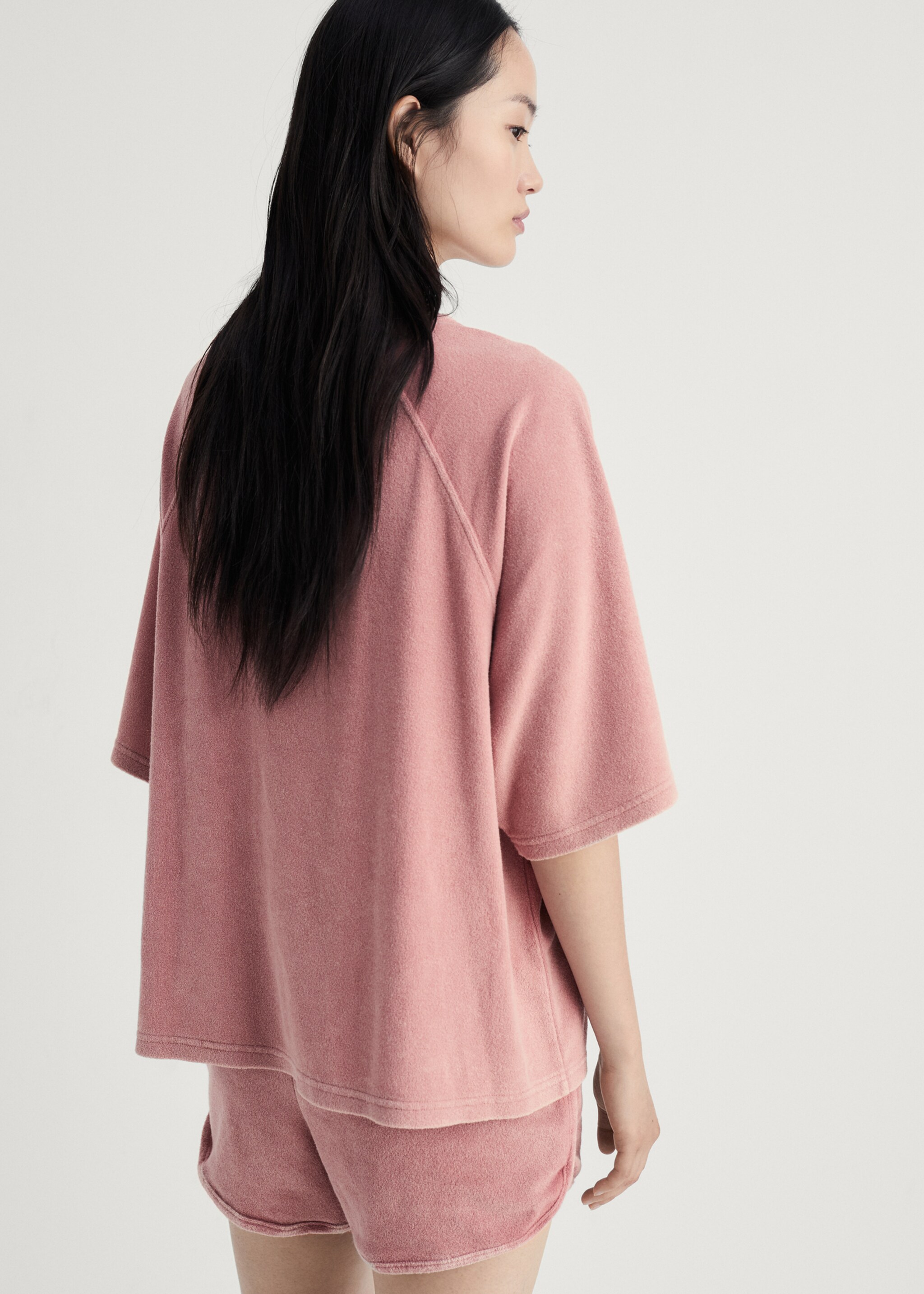Terry cotton overdyed sweatshirt - Reverse of the article