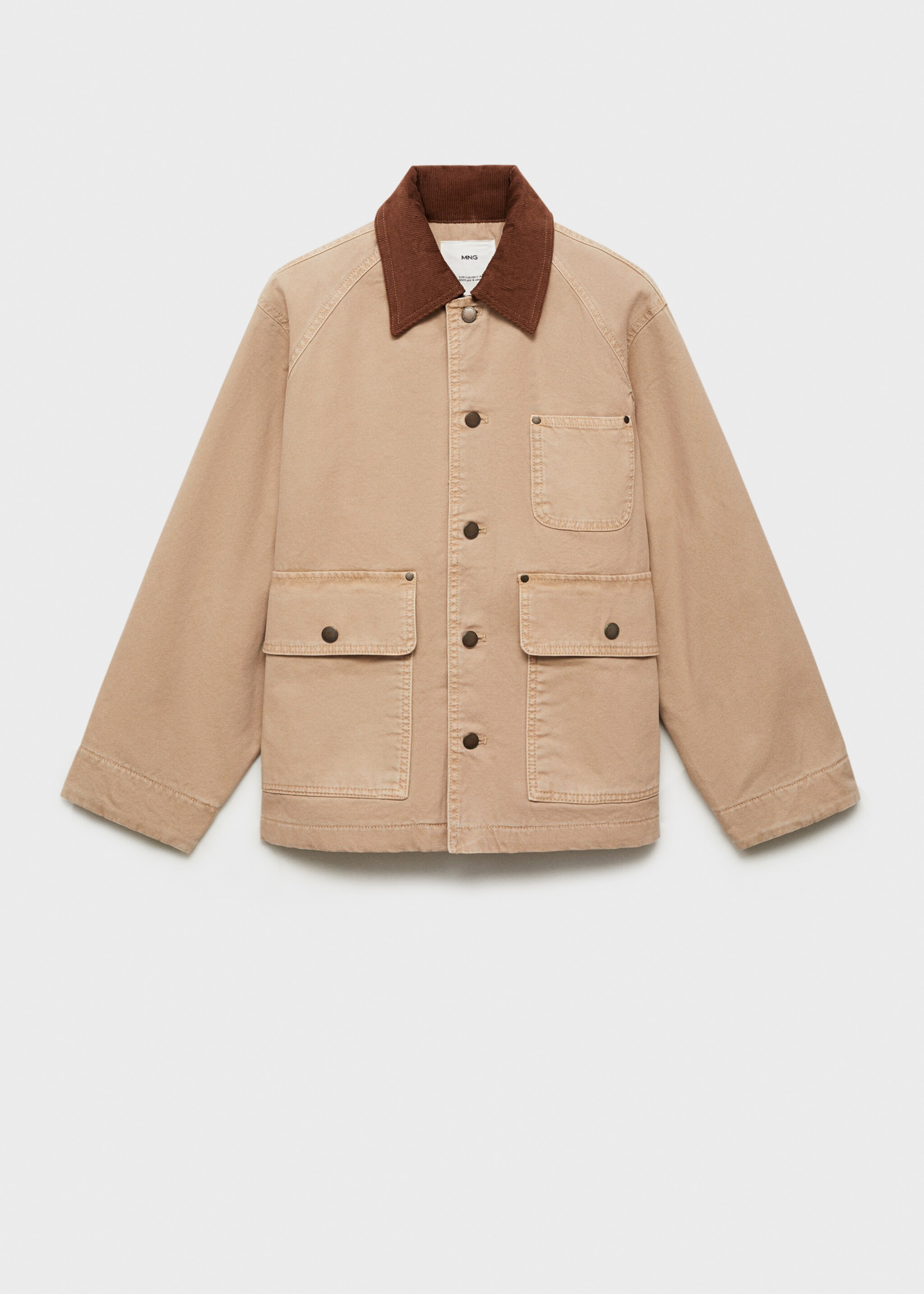Denim parka with contrasting collar - Article without model