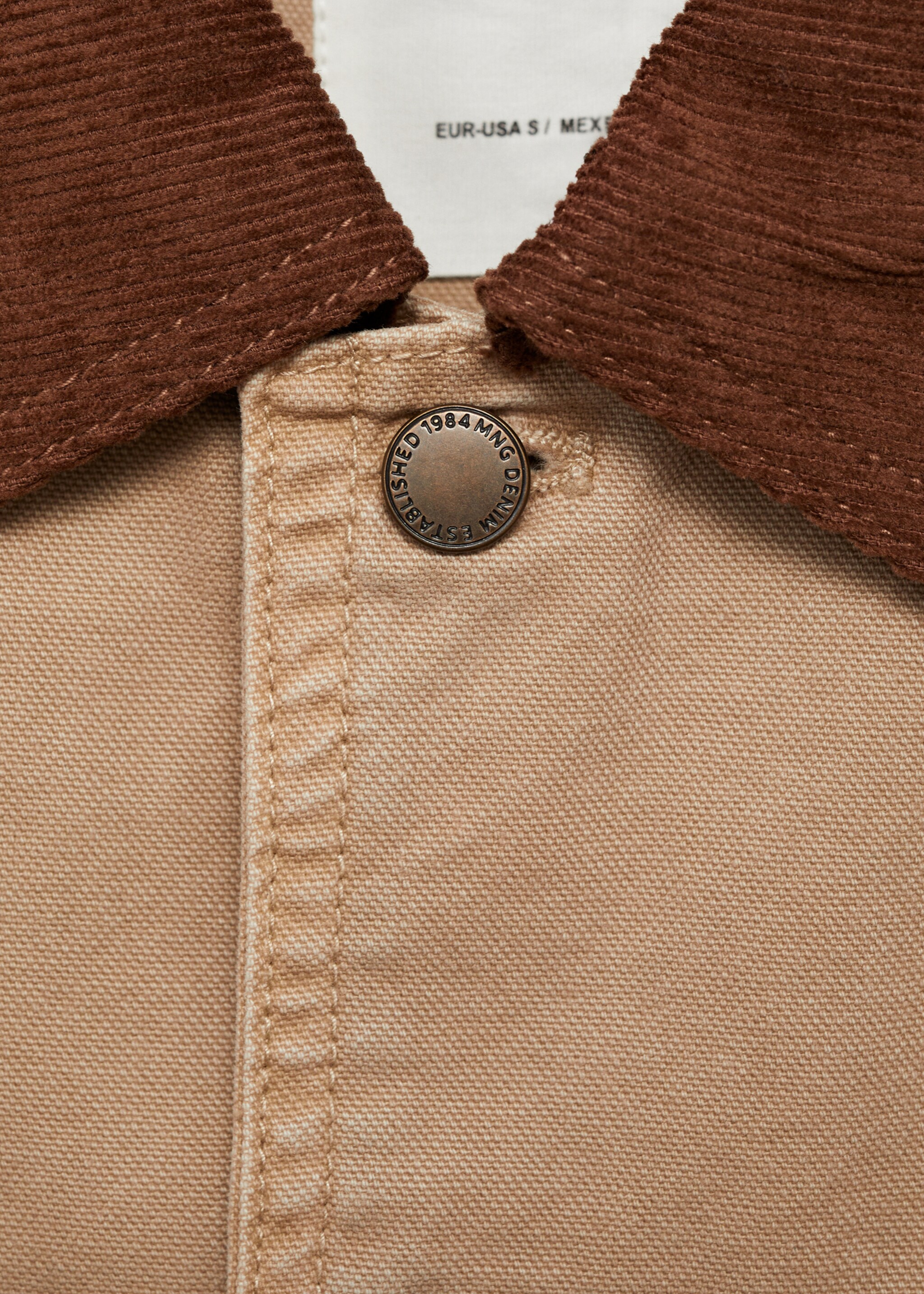 Denim parka with contrasting collar - Details of the article 8