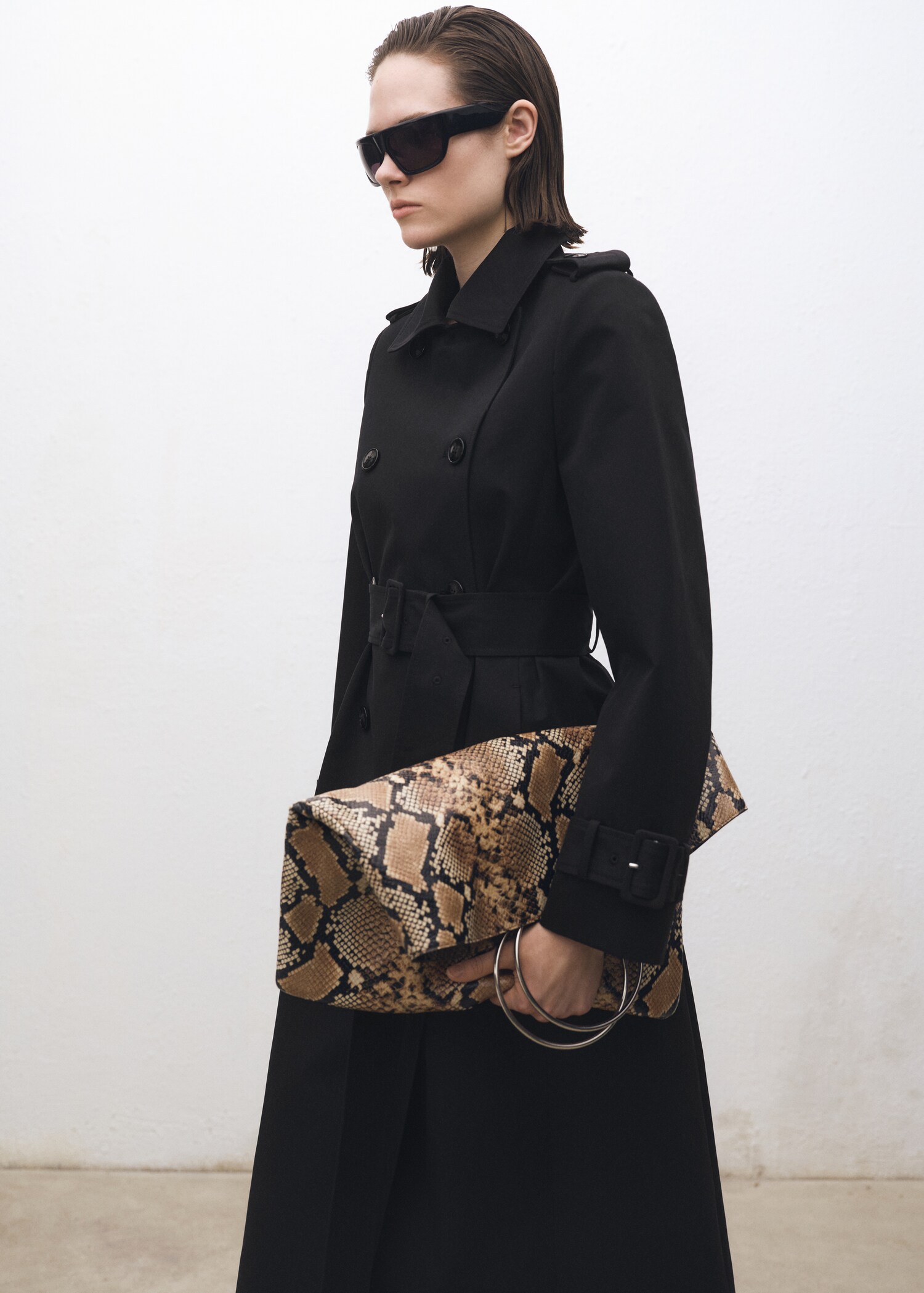 Trench coton double boutonnage - Plan moyen