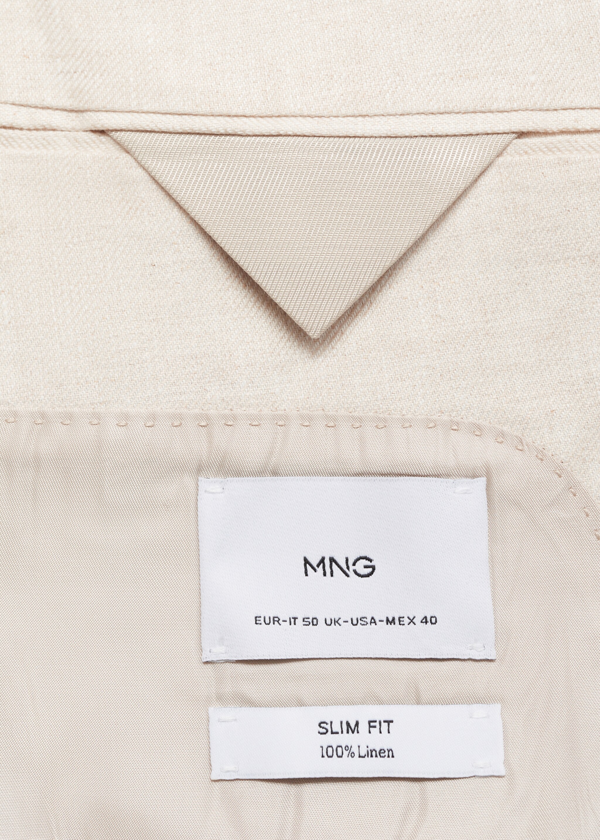 Amalfi 100% linen slim-fit suit jacket - Details of the article 0