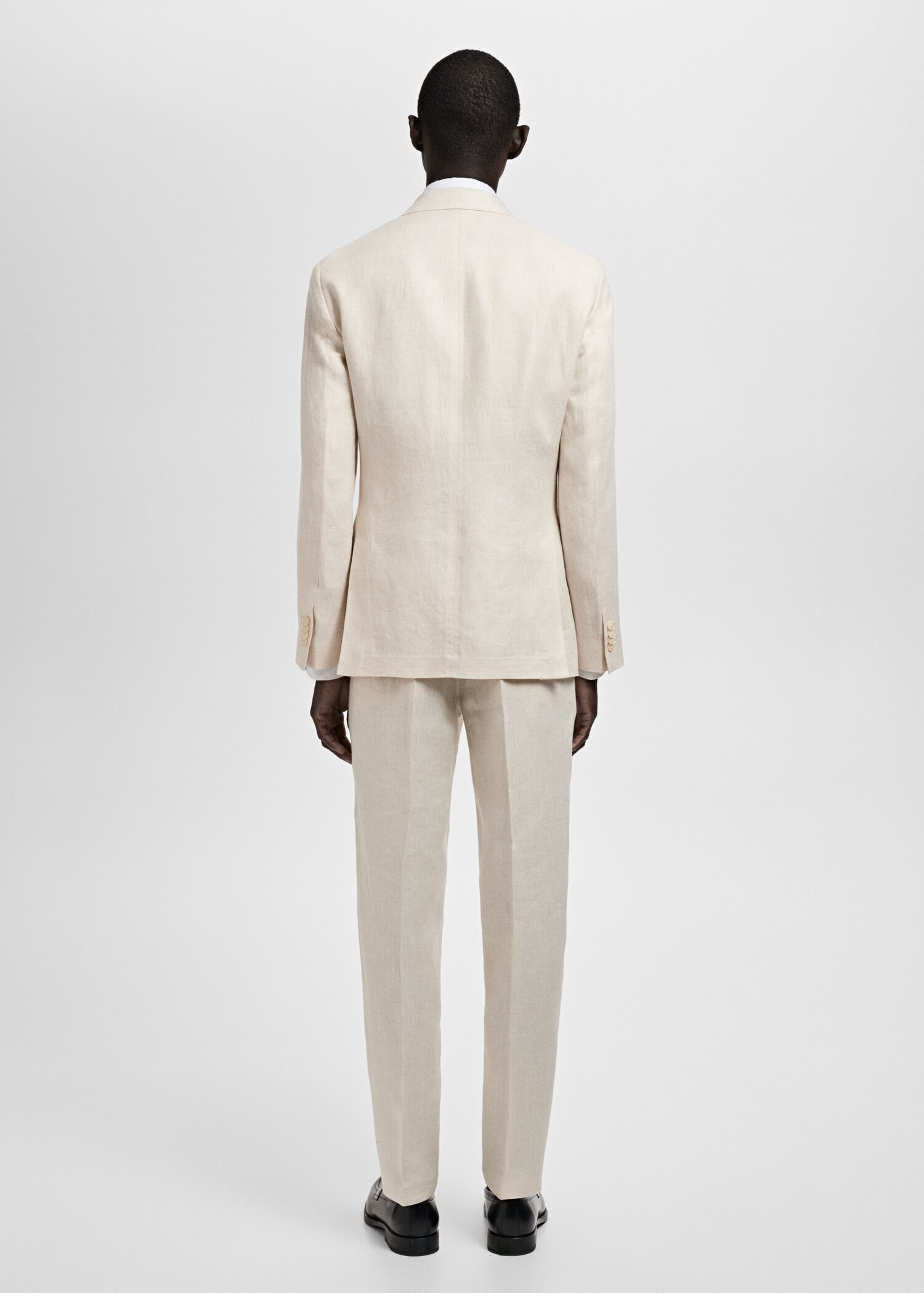 Amalfi 100% linen slim-fit suit jacket - Reverse of the article