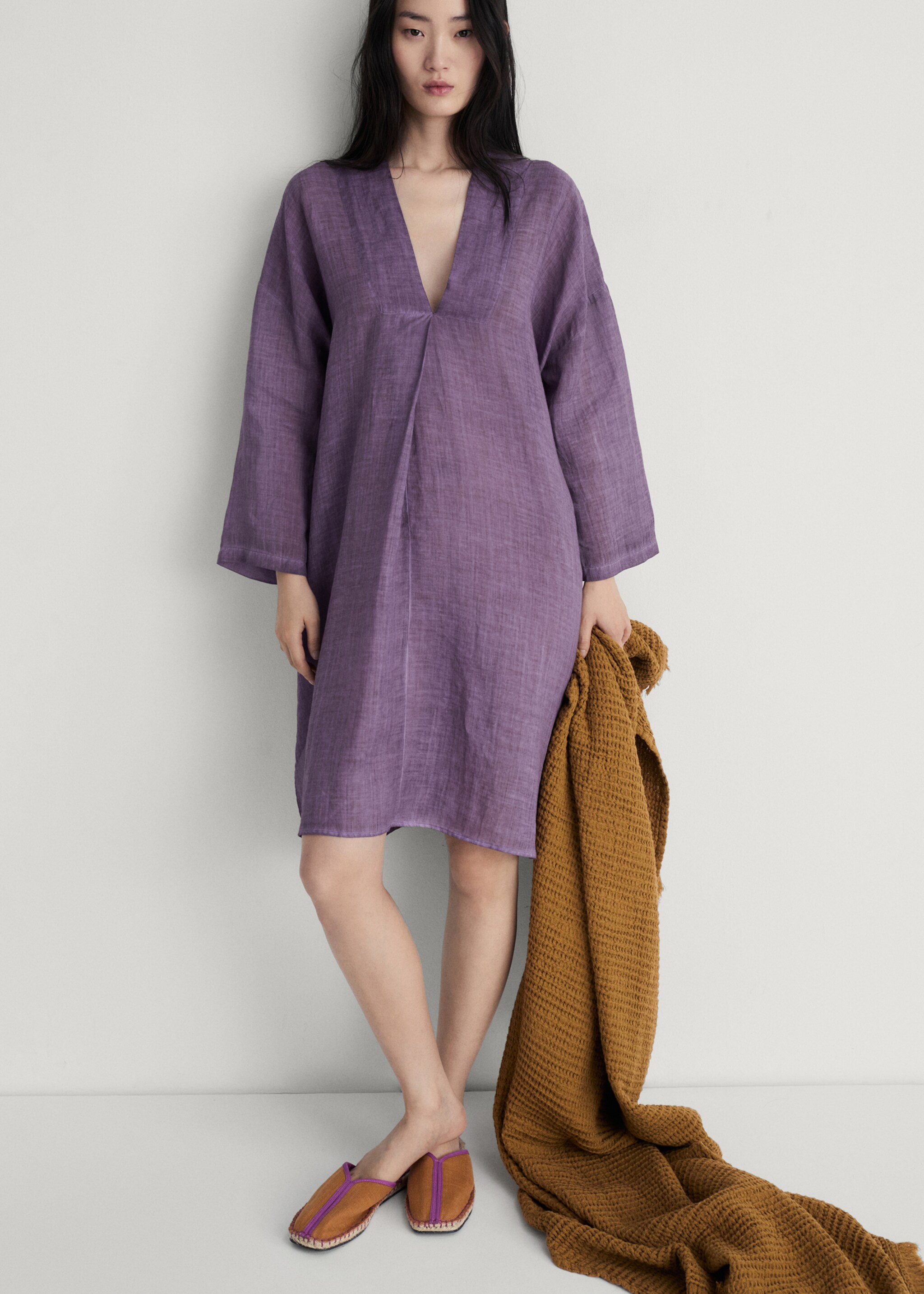 Caftan lin overdyed design - Détail de l'article 2