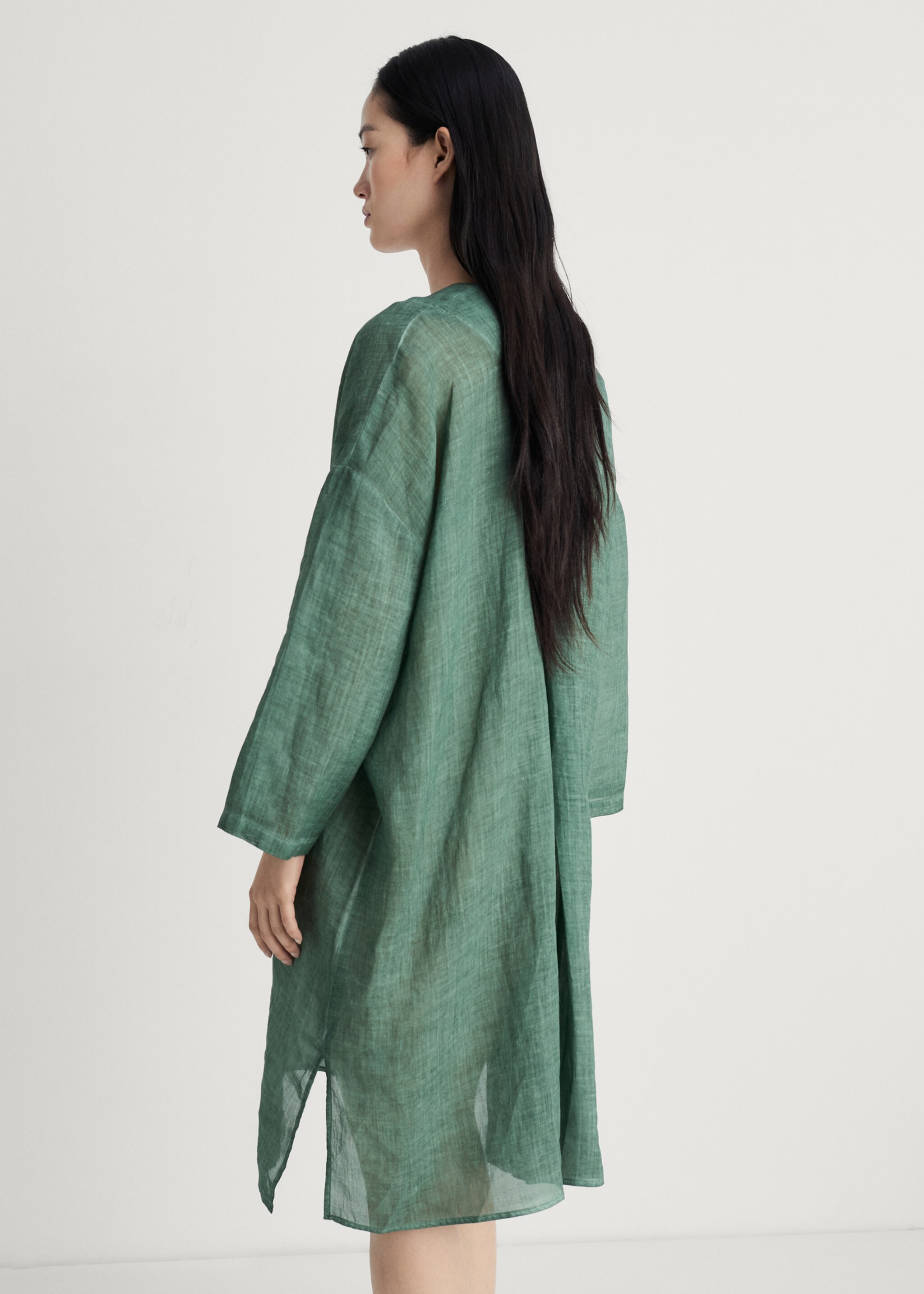 Overdyed tasarım rami kaftan - Ürünün arkası