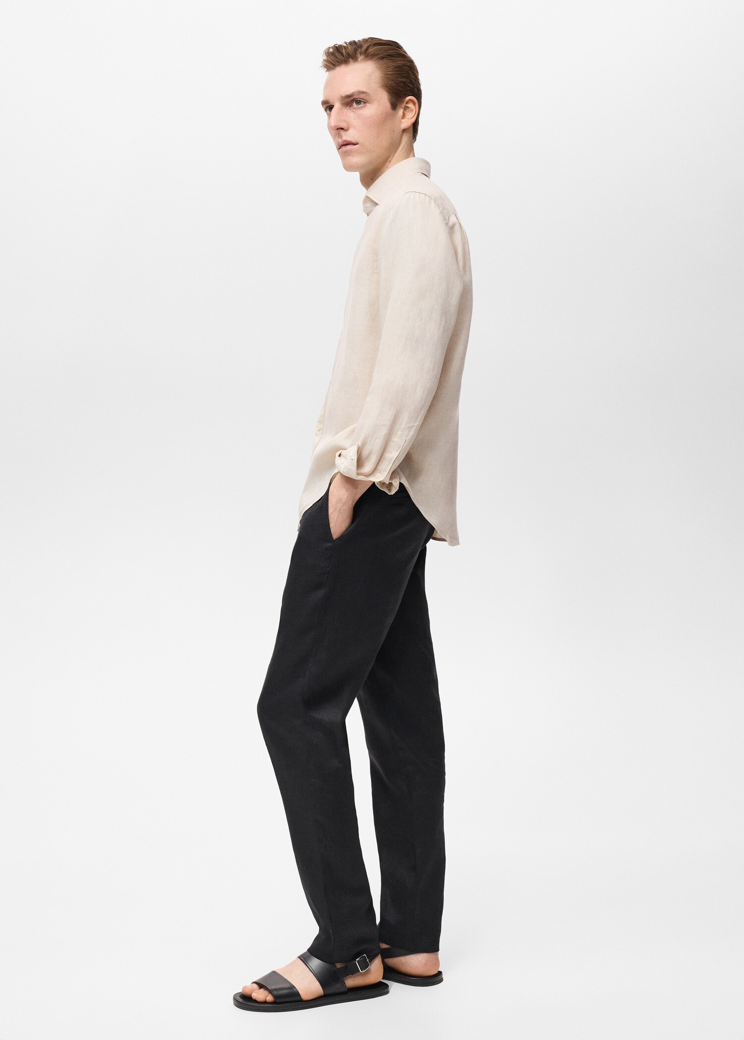 Linen 100% shirt - Details of the article 2