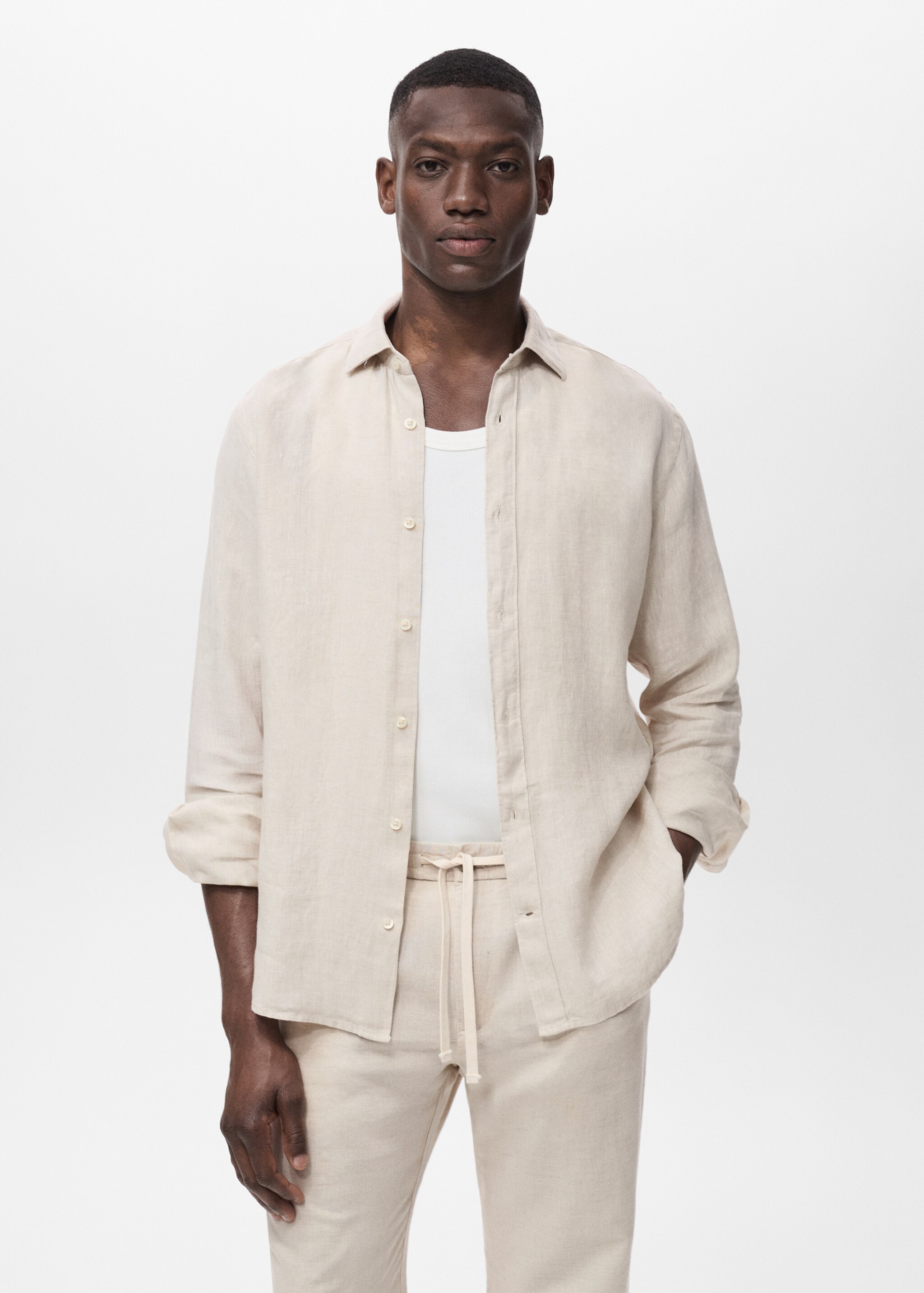 Linen 100% shirt - Medium plane