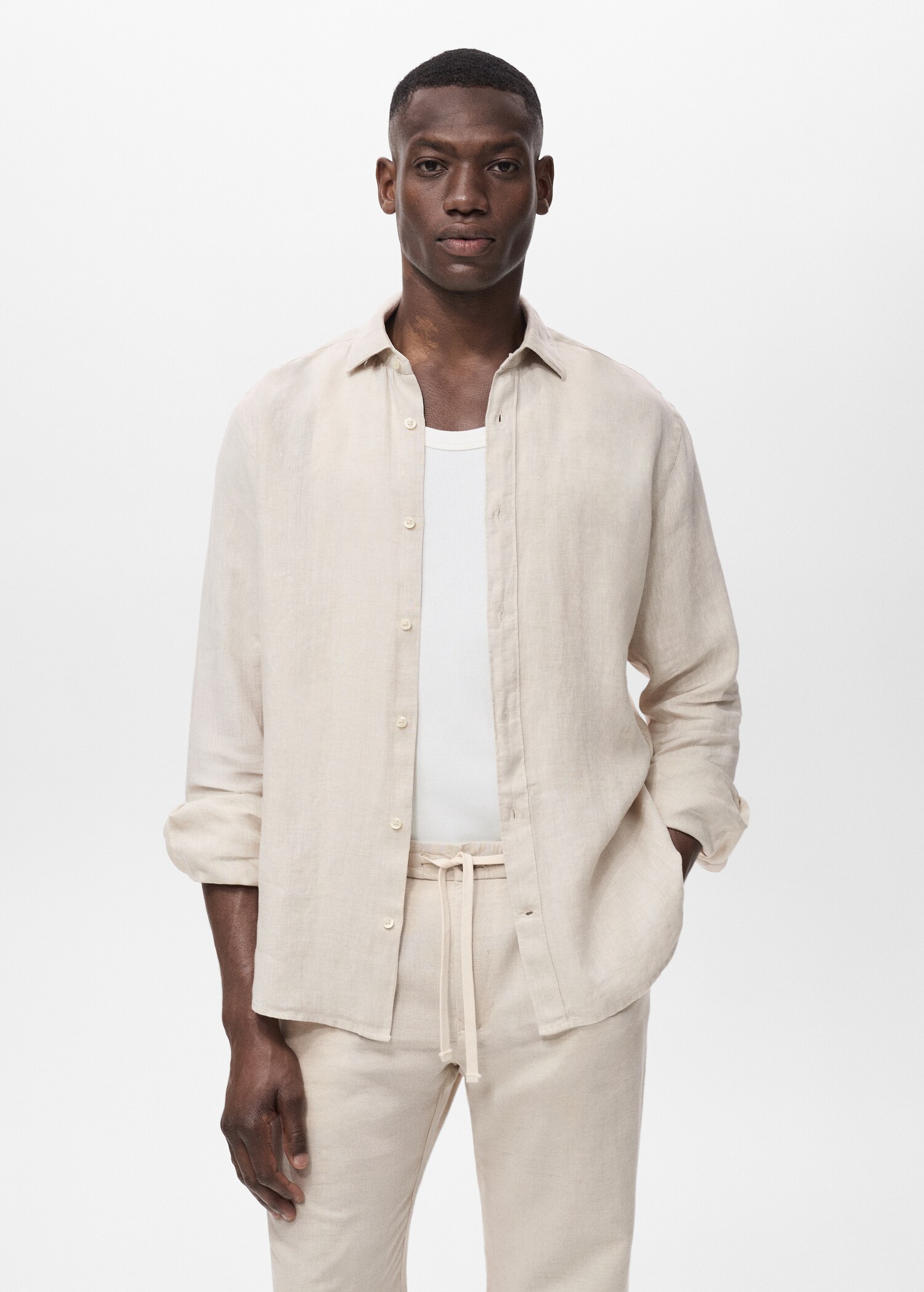 Linen 100% shirt - Medium plane