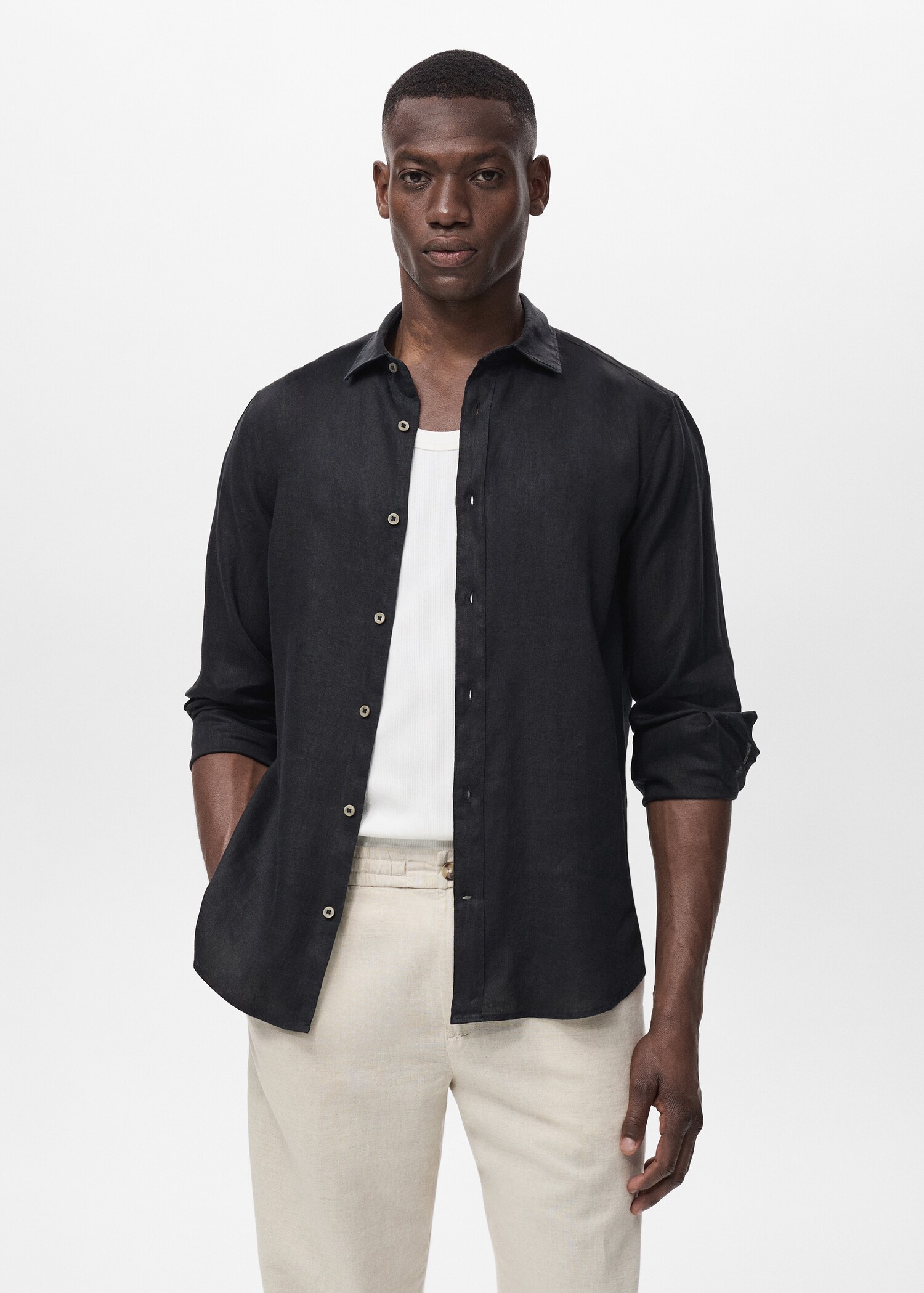Linen 100% shirt - Medium plane
