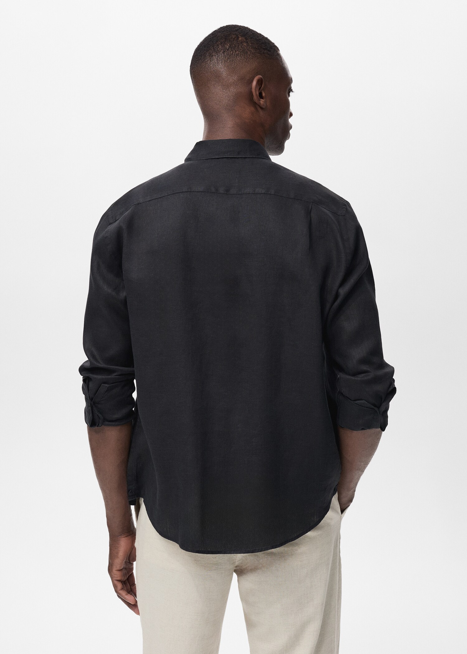 Linen 100% shirt - Reverse of the article