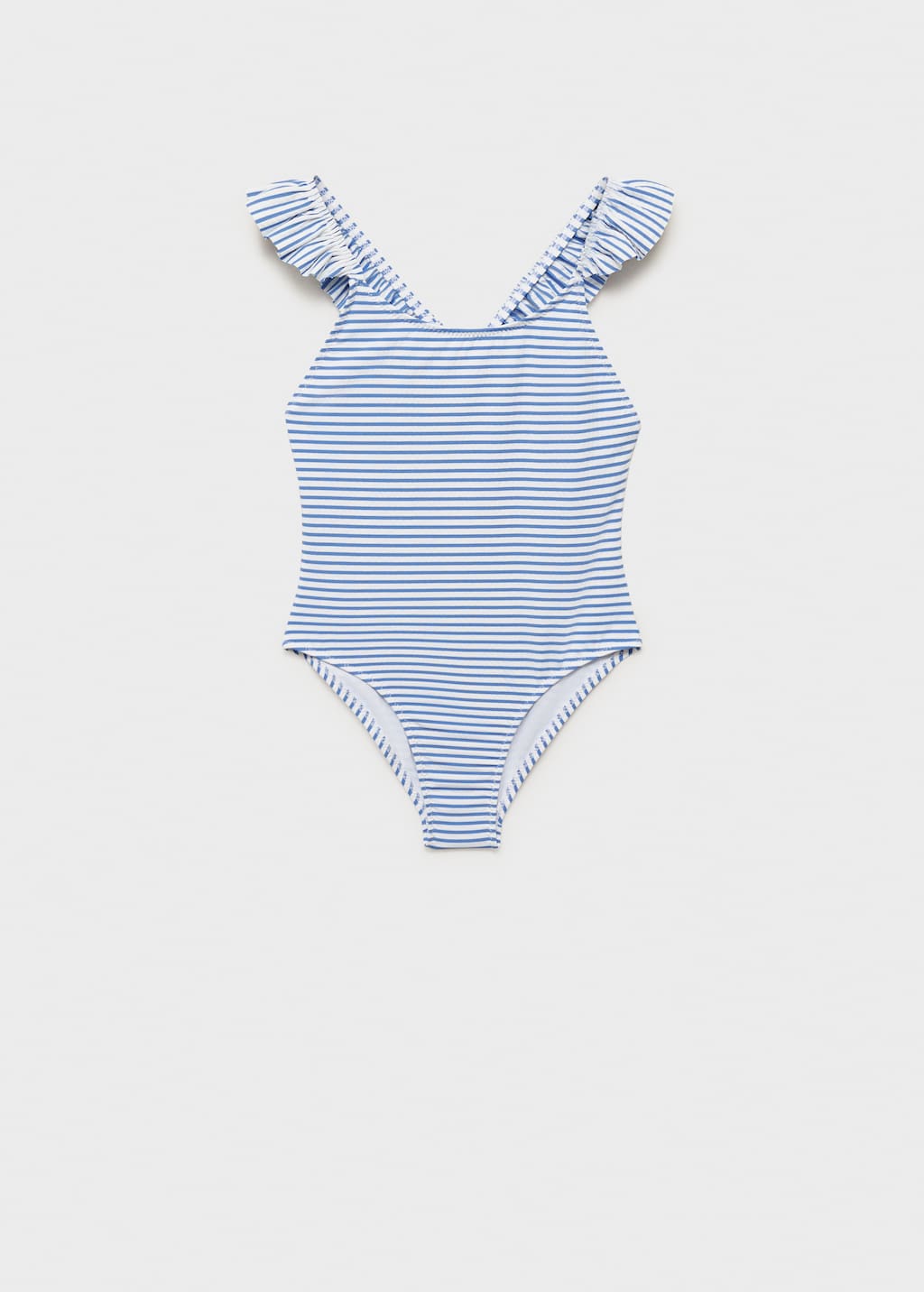 Ruffled striped swimsuit