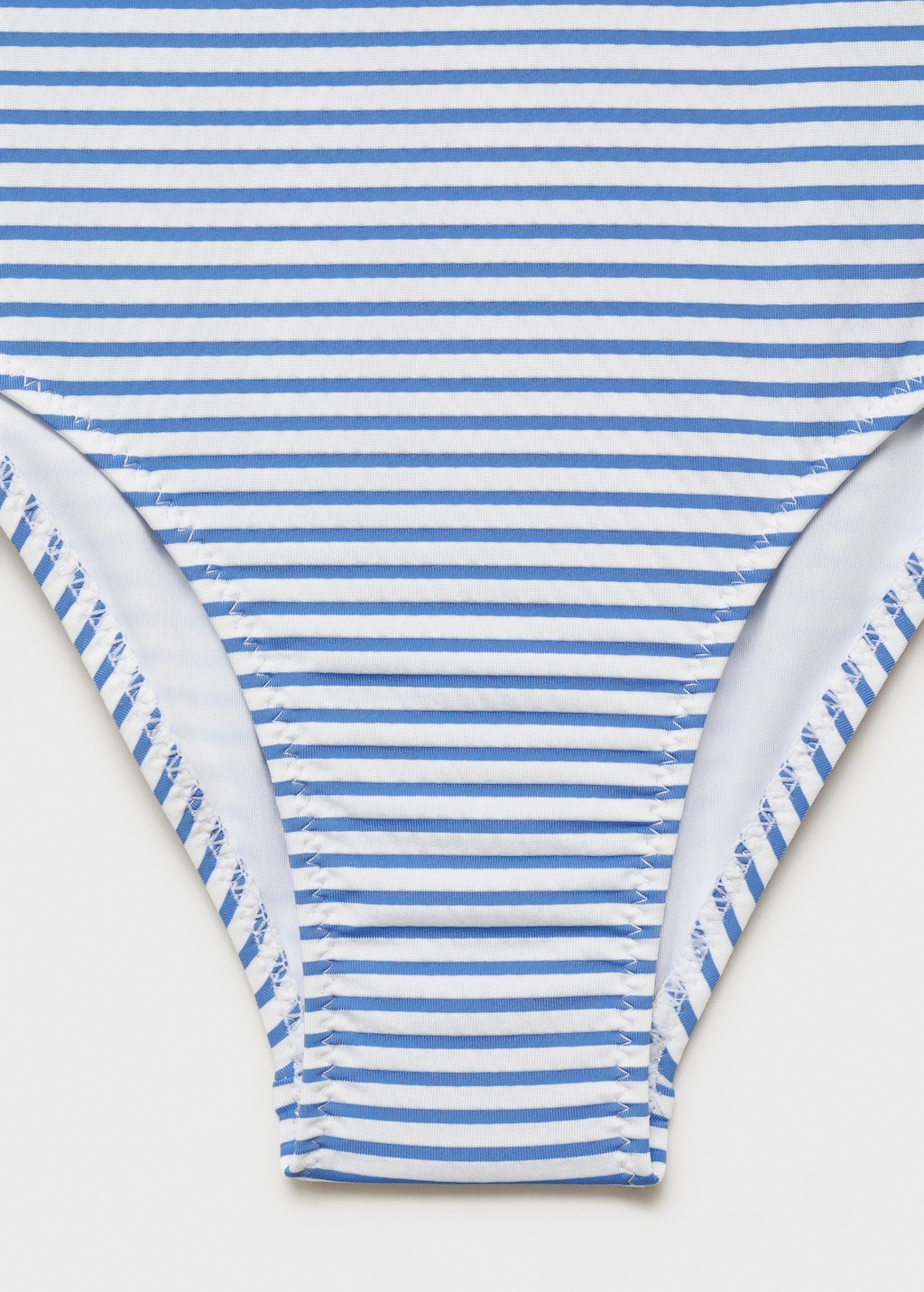 Ruffled striped swimsuit
