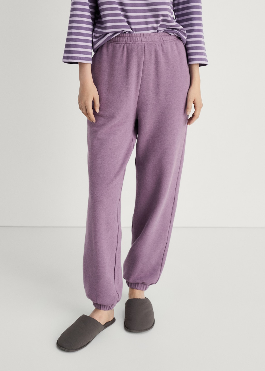 Mango Heather fleece cotton pants