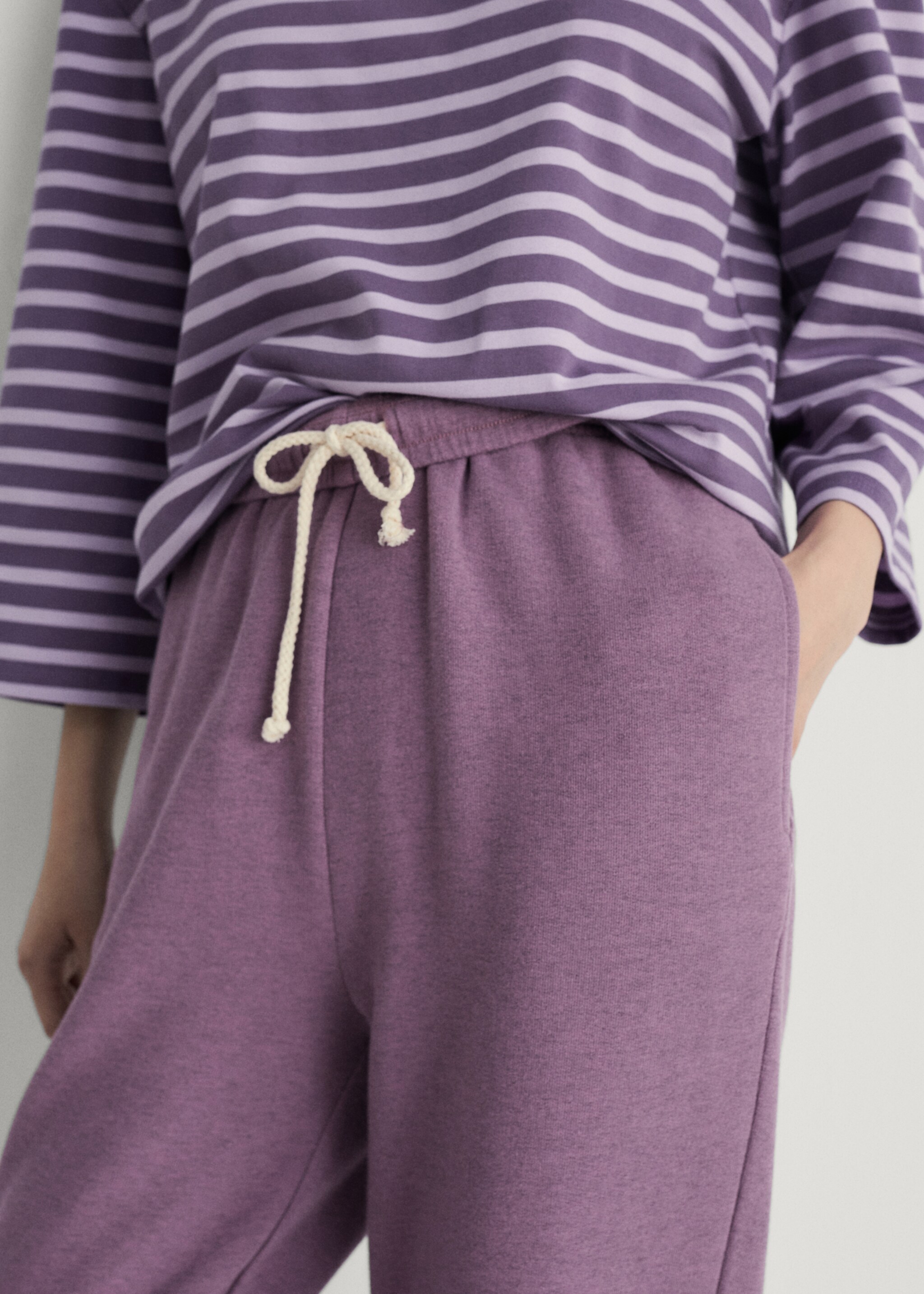 Heather fleece cotton trousers - Details of the article 4
