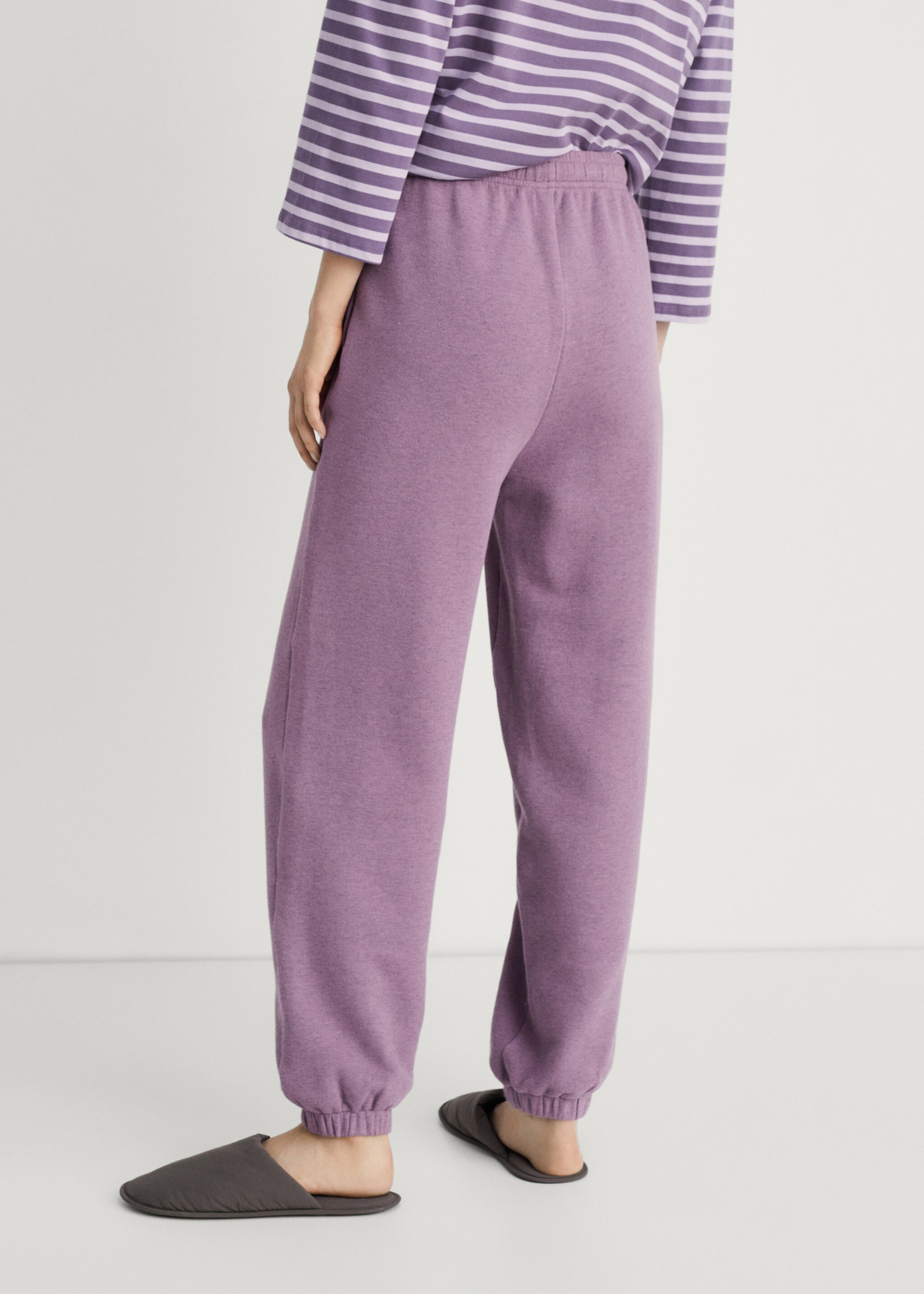 Heather fleece cotton trousers - Reverse of the article